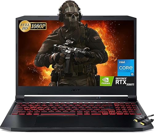 acer Nitro 5 - Laptop para juegos, FHD IPS 144 Hz, GeForce RTX 3050 Ti, Intel Core i5-11400H (Beats i7-1165G7, hasta 4.5 GHz), WiFi6, KB