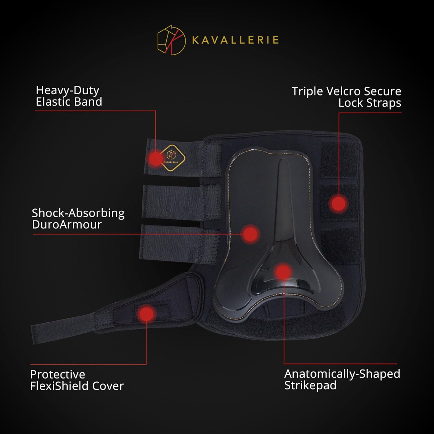 Kavallerie Classic Tendon Boots, Impact-Absorbing Material, Breathable & Evenly Distribute Pressure, Protect Tendon and Ligaments, Anti-Slip, Anti- Sore and Moisture Repellant Show Jumping Boots