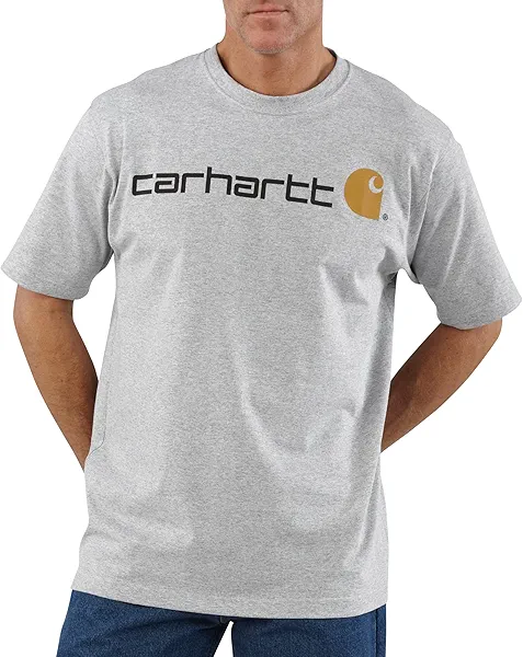 Carhartt Men's Signature Logo Short-Sleeve Midweight Jersey T-Shirt