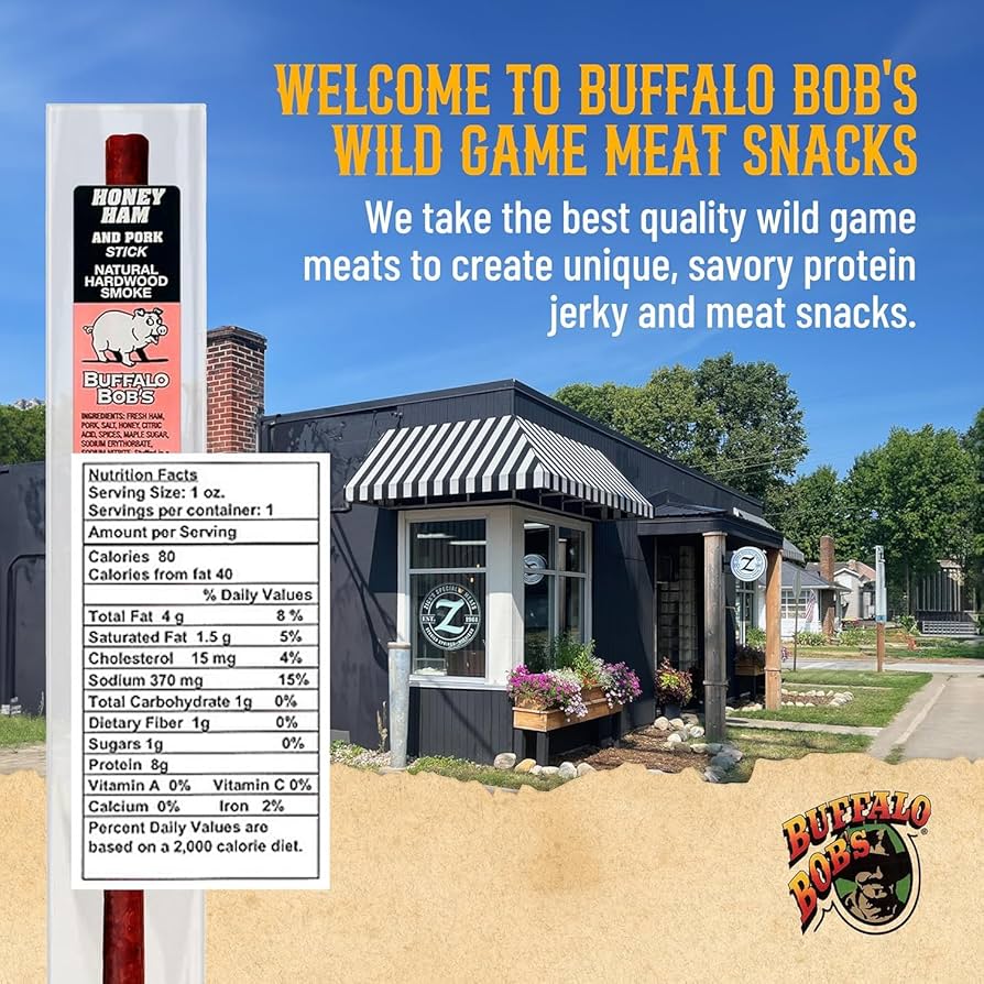 Aazon.co: Buffalo Bob's Wild Gae Eat Snacks (6 Pack), Beef Jerky Variety Gift Set, Exotic