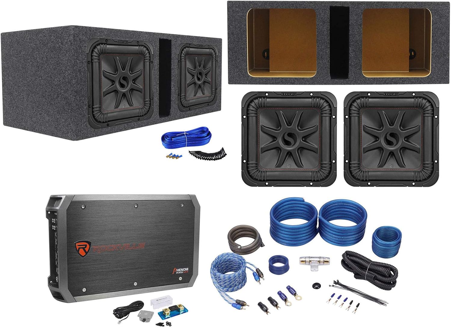 KICKER (2) 45L7R104 10" 2000w L7R Subwoofers SoloBaric