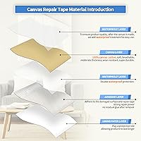 Vista 3 de KING MOUNTAIN Cinta de reparación de lona, parche para equipos para exteriores, 4 x 63 pulgadas, impermeable, autoadhesiva para reparar cubiertas