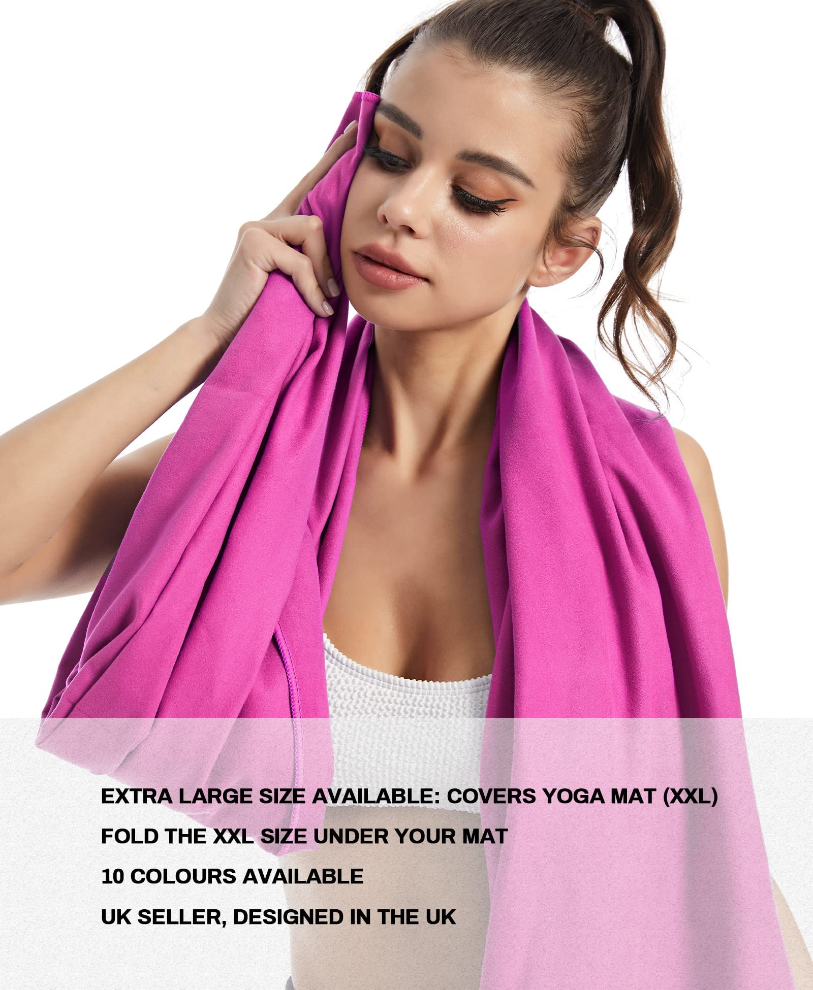 Style Slice Microfibre Towel, Quick-Dry Lightweight Super Absorbent Travel Towel Sports Beach Gym Camping Hiking Drying - Image 3