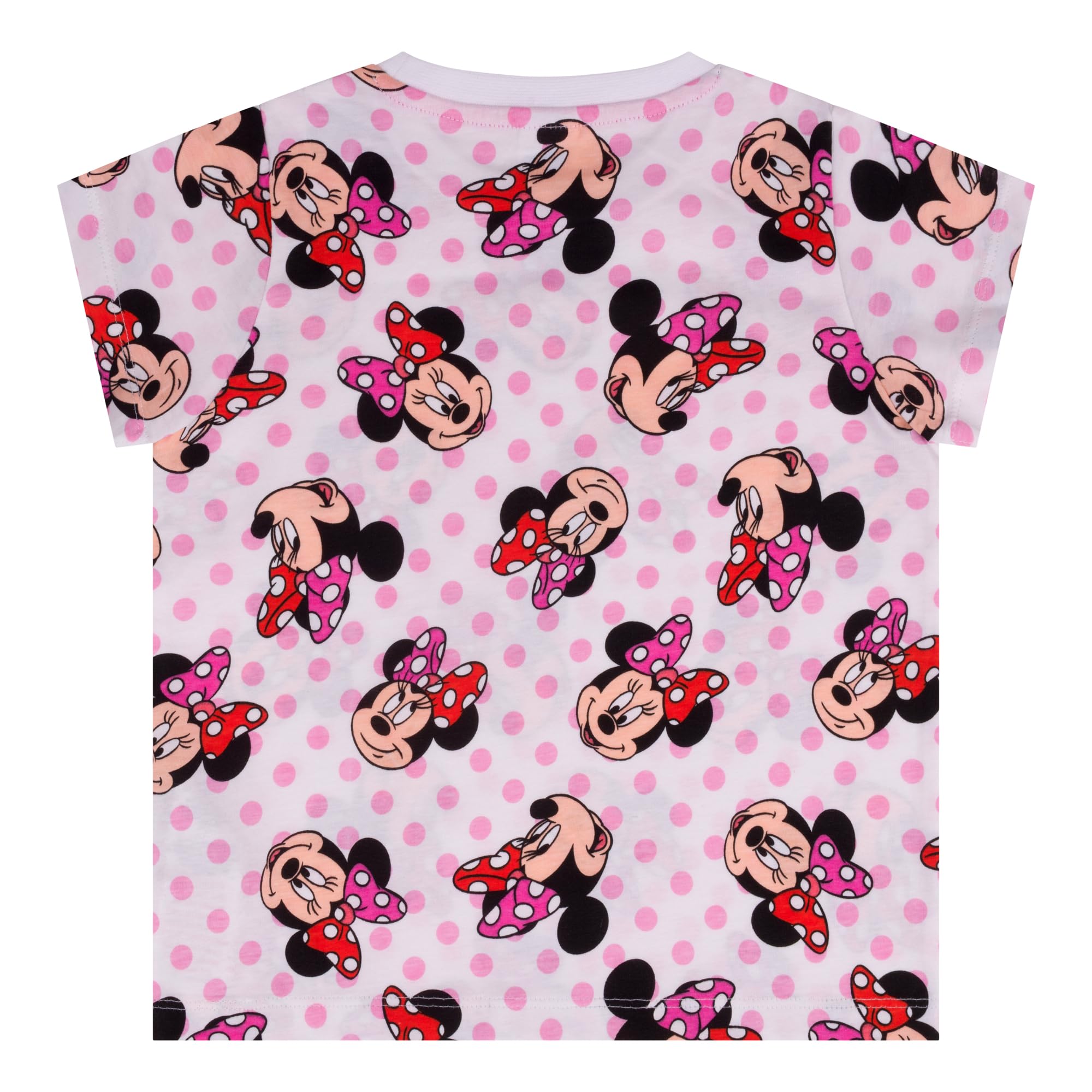 Disney Myszka Minnie, zestaw 3 koszulek dla dziewczynek z krótkim rękawem - 100% bawełna, wielokolorowa, wielokolorowa