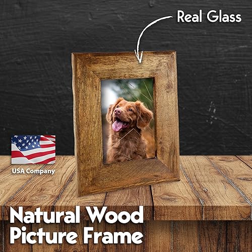 Miniatura 5 de MY VINTAGE FINDS Marcos de fotos de madera natural, marcos de fotos únicos, hechos de madera maciza maciza, marco de fotos rústico, marco de perro,