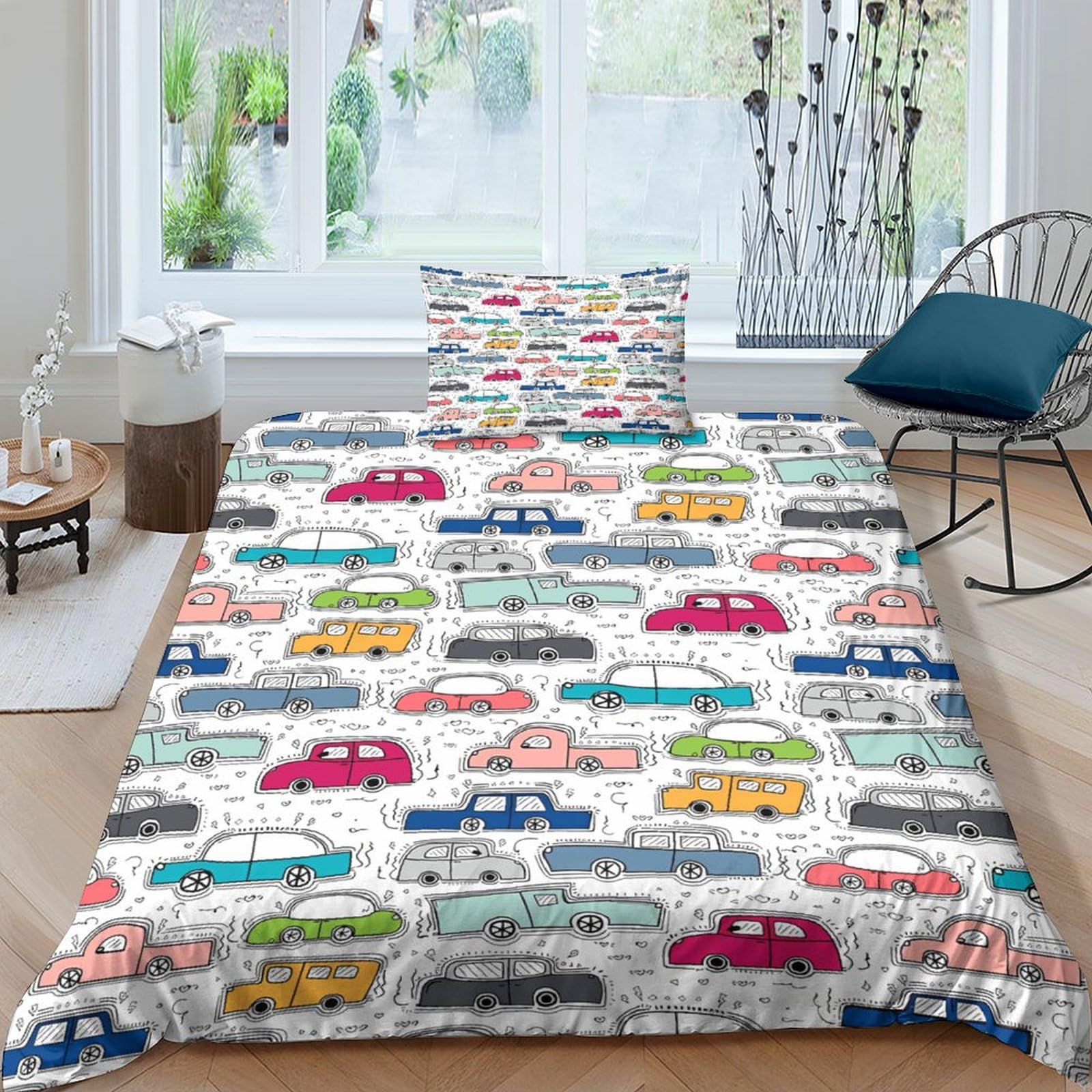 Housse de couette voiture pour lit simple qui ne glisse pas la nuit