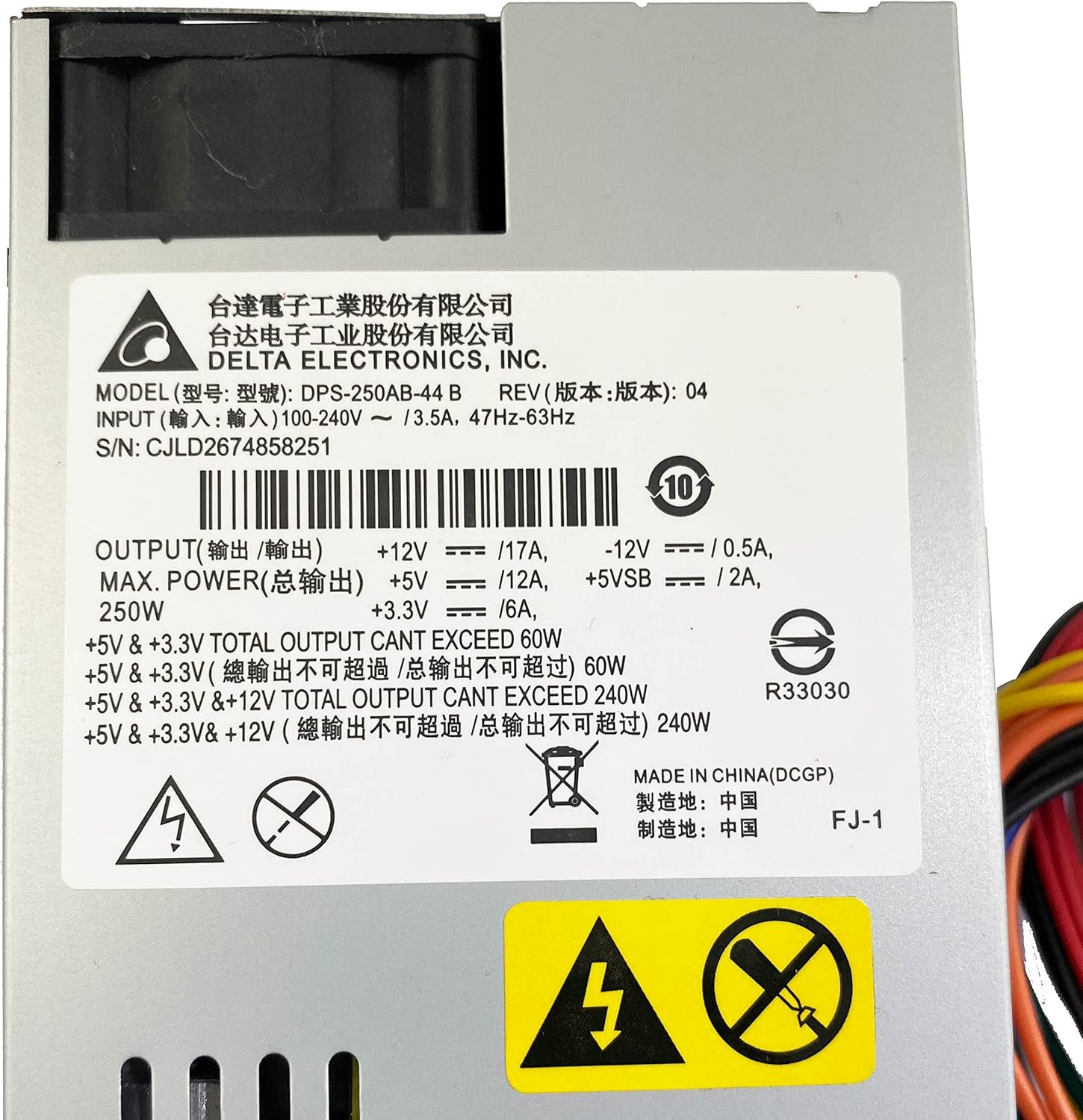 BestParts New 250W Power Supply Compatible with Synology DS1815+ DS1813+ DS1515+ DS1513+ DS1512+ DS1511+ DS1010+ RS814 +RS815 DS2015xs QNAP TS531 DPS-250AB-44B