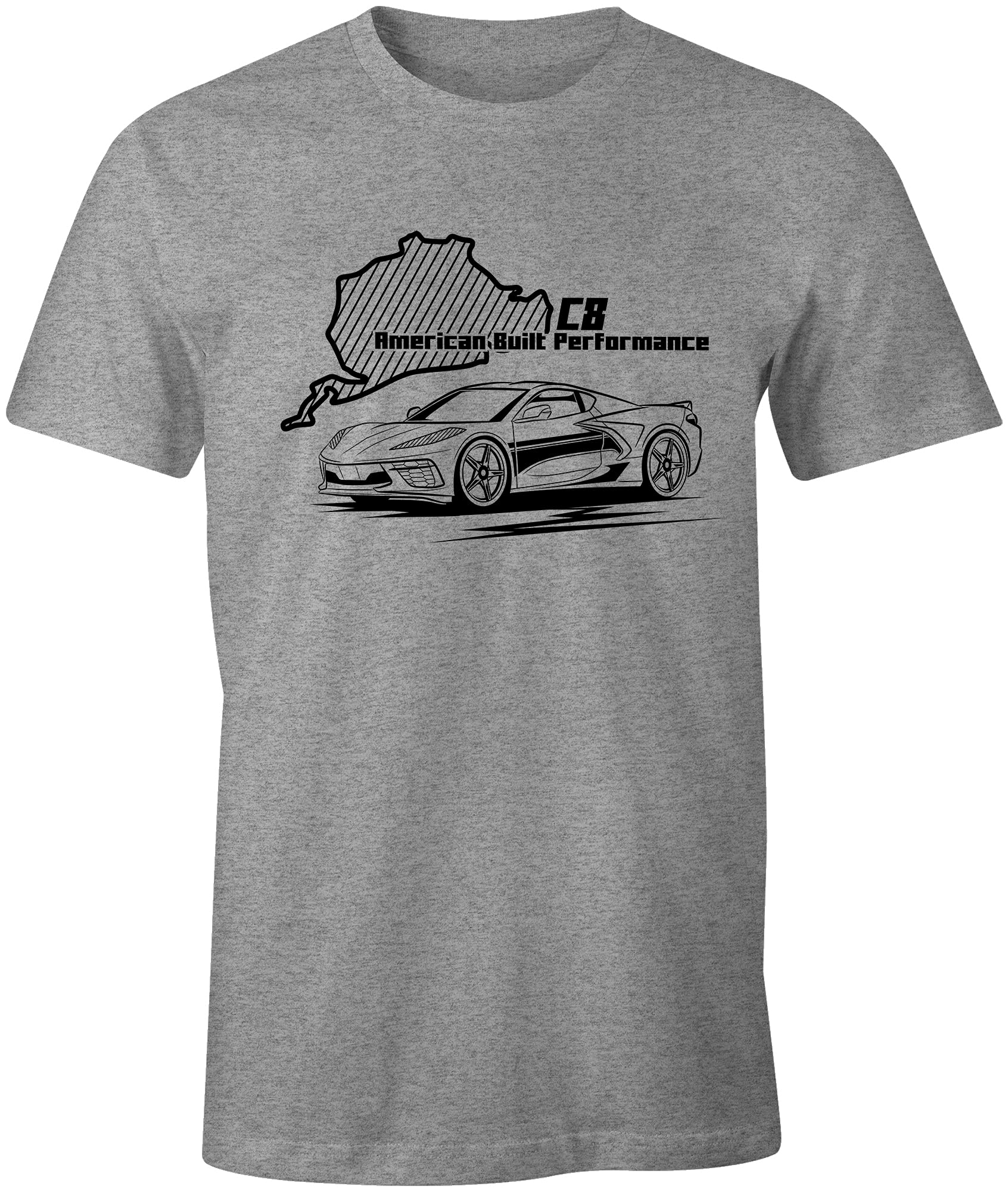 Ink TrendzC8 Vette Nuremberg Heritage American Performance Racing Cotton T-Shirt
