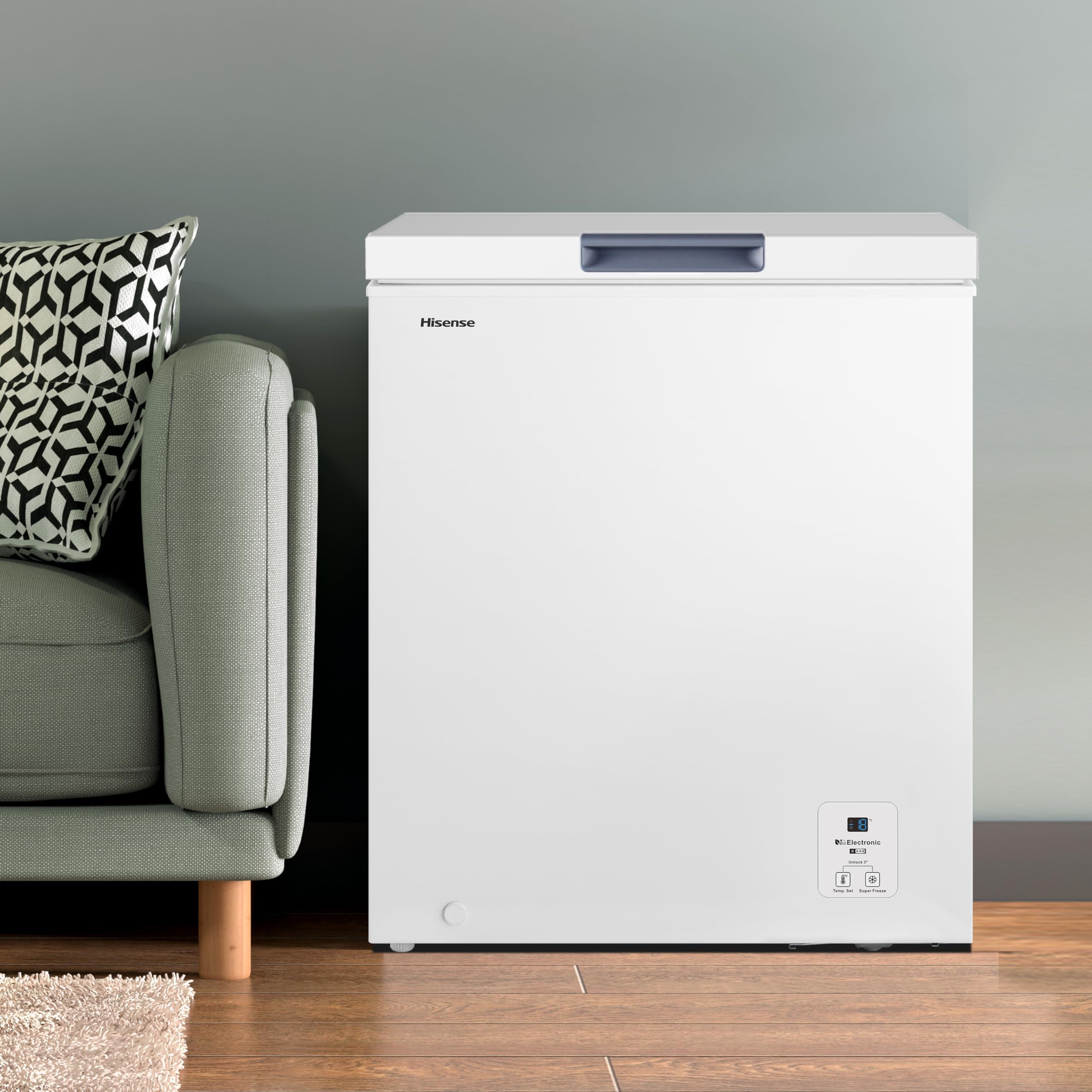 Hisense MCF141E Congélateur Coffre 142L Éclairage LED Silencieux 40 dB Classe E