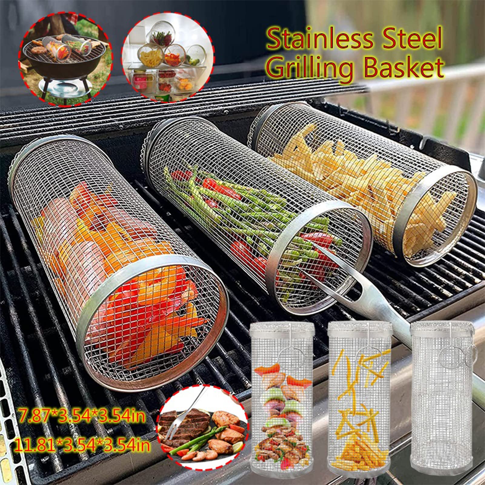 Filet De Barbecue En Acier Inoxydable Pour Barbecue 25 X 40 Cm/30 X 45