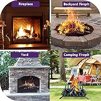 Vista 6 de Mxclimate Retenedor de brasas para rejilla de chimenea, evita que las brasas quemadas se caigan, accesorios de lugar de fuego para interiores