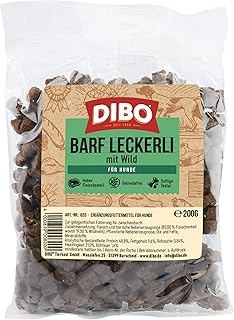 DIBO Barf Leckerli Dog Treats, Horse, Game and Ostrich Dog Snack, Small and Practical Training Dog Treats, Sugar-Free, Healthy and Delicious, 200 g product image
