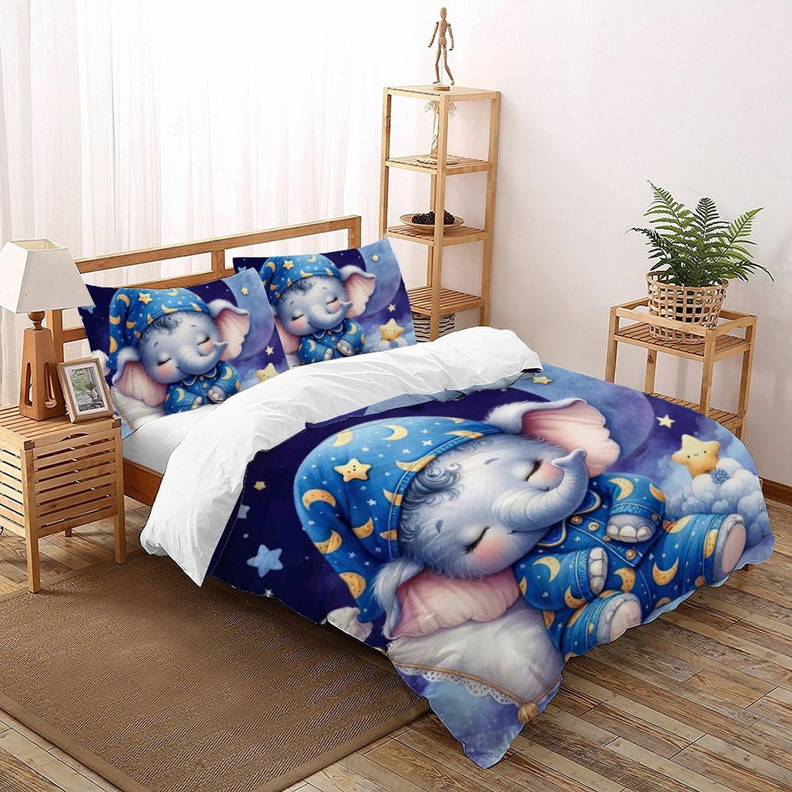 Housse de couette microfibre enfant avec fermeture éclair utile
