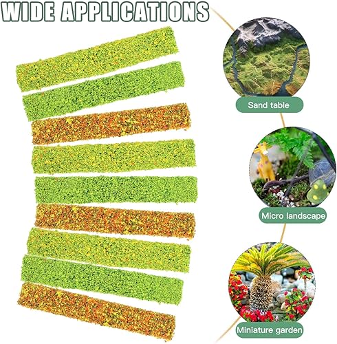 Miniatura 2 de HEMOTON Tiras de arbustos en miniatura, arbustos estáticos, grupos de vegetación, modelo de arbusto, modelo de escenario estático, plantas