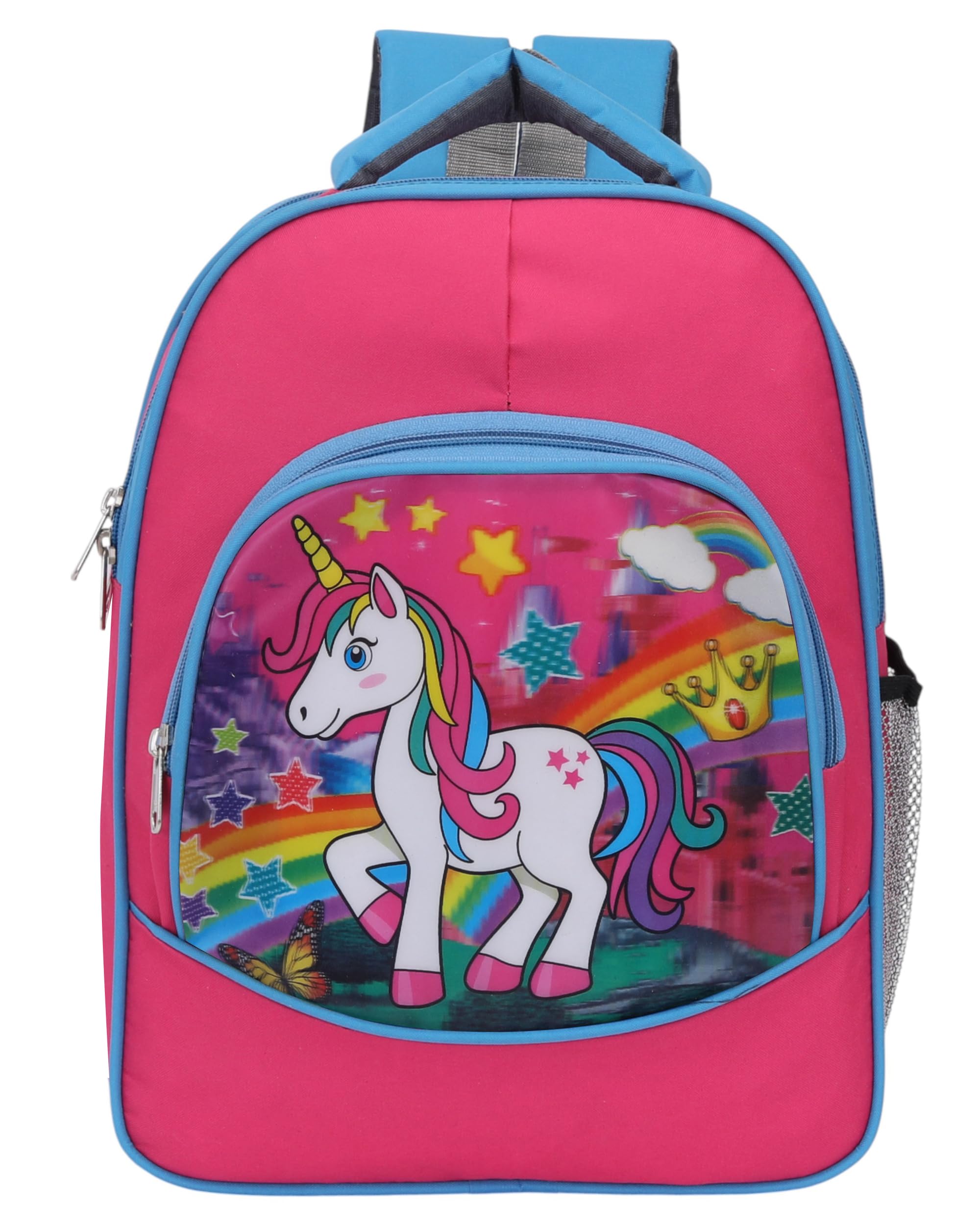 Kids School Bag For Boys And Girls Cartoon Printed Waterproof Backpack Bag Ideal For Kids Bag Nursery LKG UKG 1st to 4th Class School Bags 5-7 years kids bag 14 Inch (Pink Sky Blue)-image-8