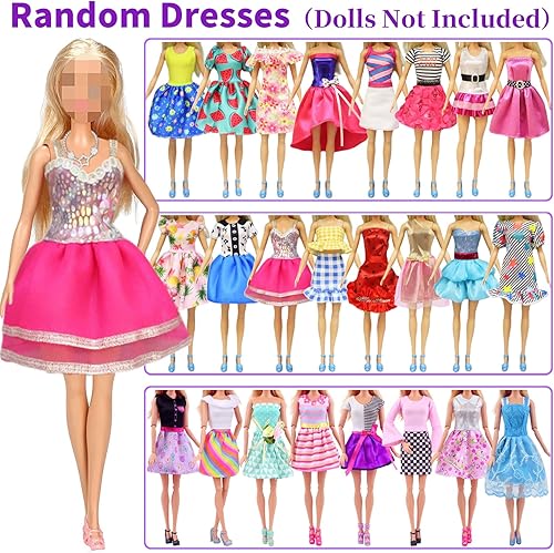 Miniatura 4 de K.T. Fancy Juego de 83 muñecas y accesorios con armario de muñecas para muñecas de 11.5 pulgadas, incluye armario, zapatos, cartera, colgadores,