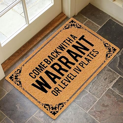 Miniatura 3 de Tapete de bienvenida para entrada al aire libre, tapete de goma antideslizante para puerta delantera, tapete de goma para exteriores, divertido