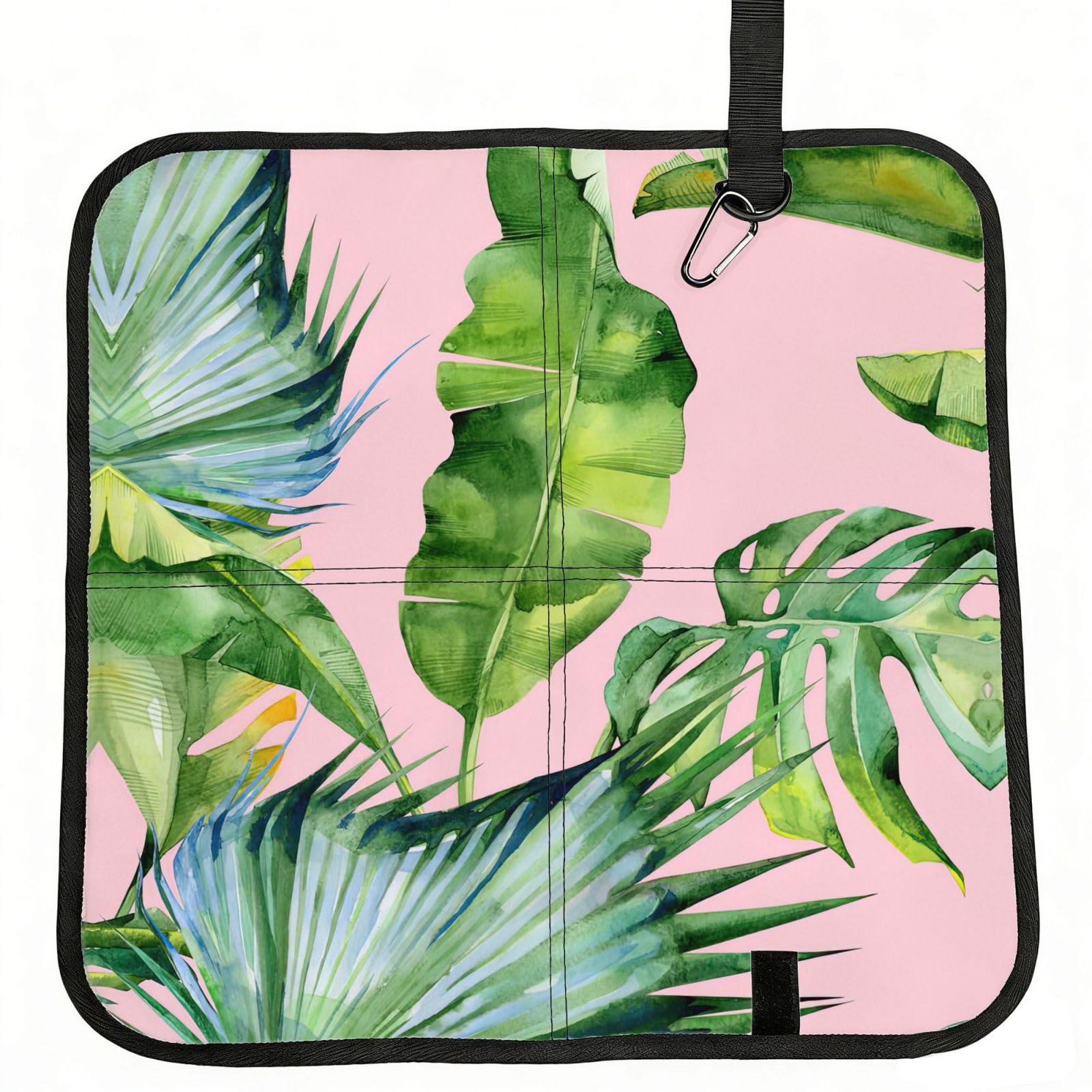YGLHBDPBF Fresh banana leaves Print Camping seat cushion,Foldable Sitting Pads,Save Backpack Space for Hiking