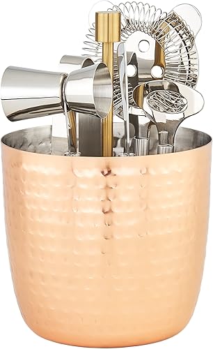 Juego de herramientas de barra de cobre martillado "Aura", acero inoxidable