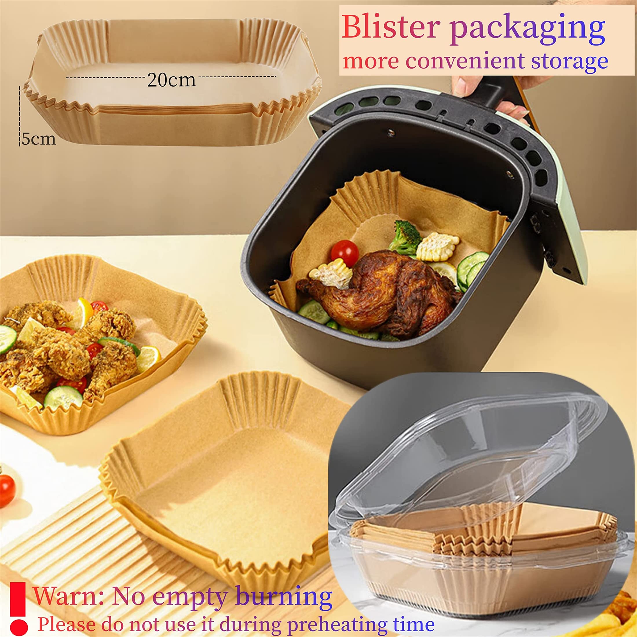Gezonder Eten In 2023 - 2 Stuks Keukenvriend - Airfryer Bakpapier Airfryer Siliconen Bakje 19cm Airfryer Xl En Xxl Accessoires Herbruikbaar Mandje Bakpapier Alternatief 19cm Bakvorm Gesc