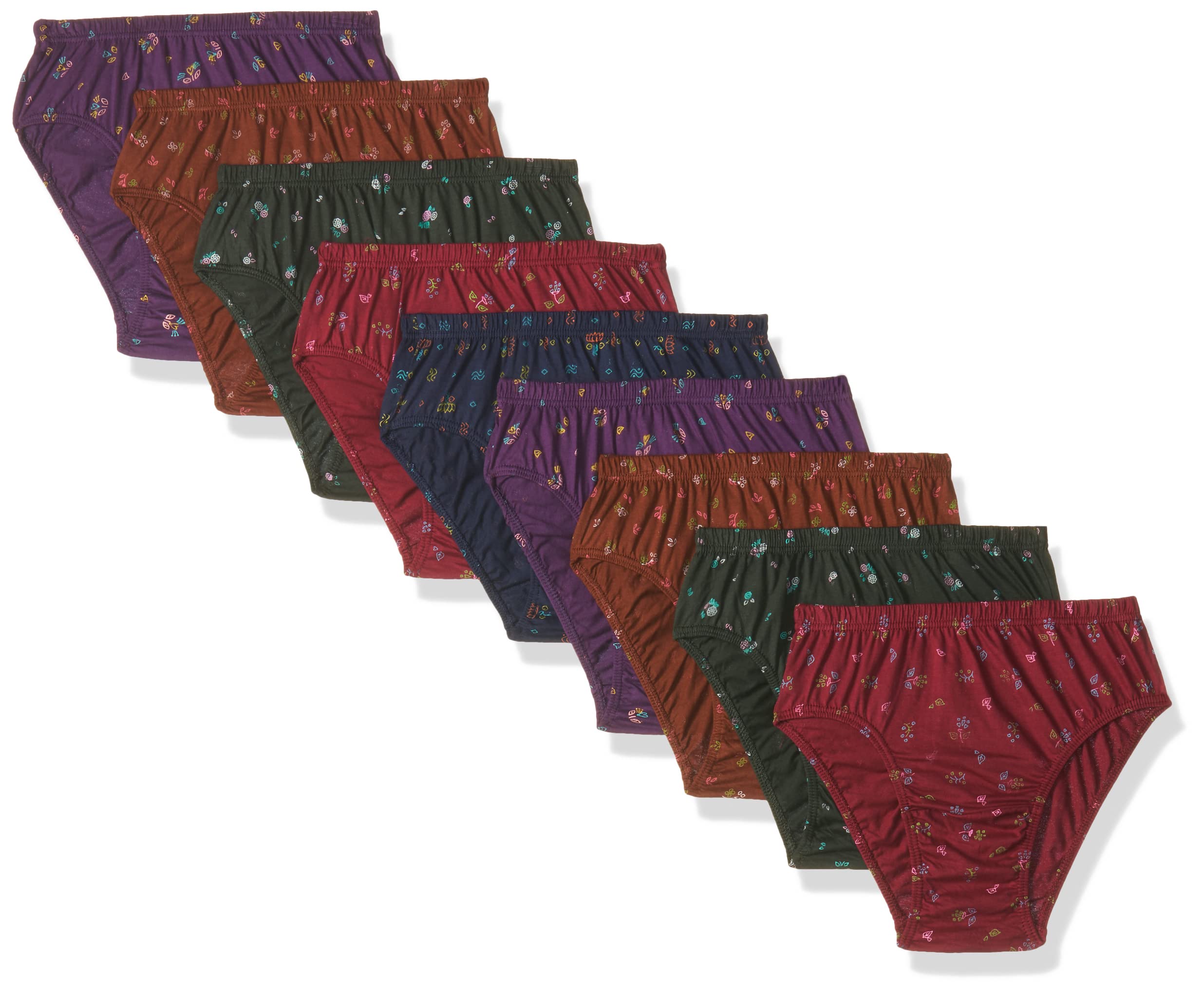 rupa jon Printed Panty for Women | 100% Cotton Fabric | Inner Elastic | Pack of 9-picture-25