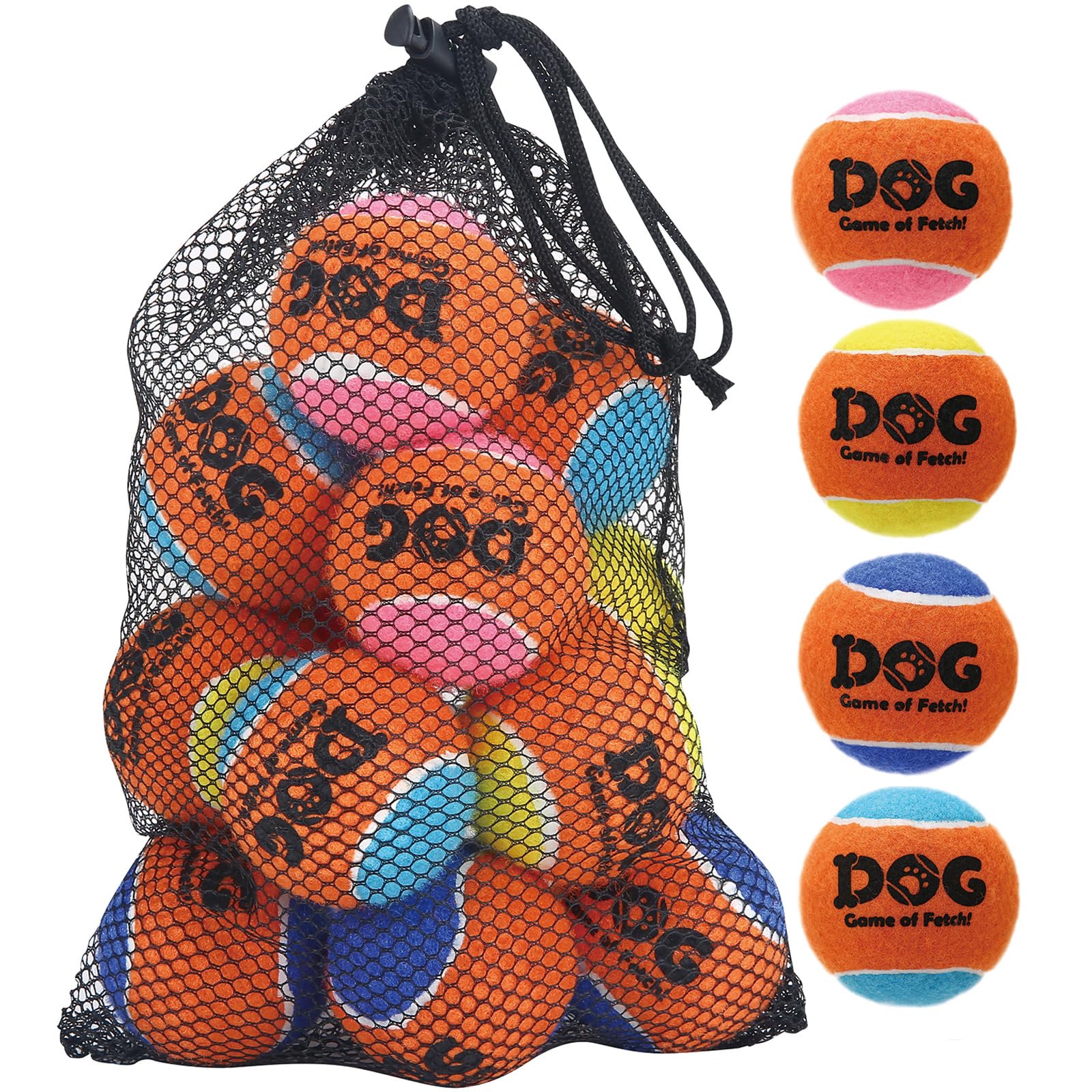 Photo 1 of AMA SPORT Squeaky Tennis Balls for Dogs 2.0" Small Dog Tennis Balls for Throwing and Fetching Dog Toys for Training, Exercise, High Bouncing 12 Pack (Multicolor A)