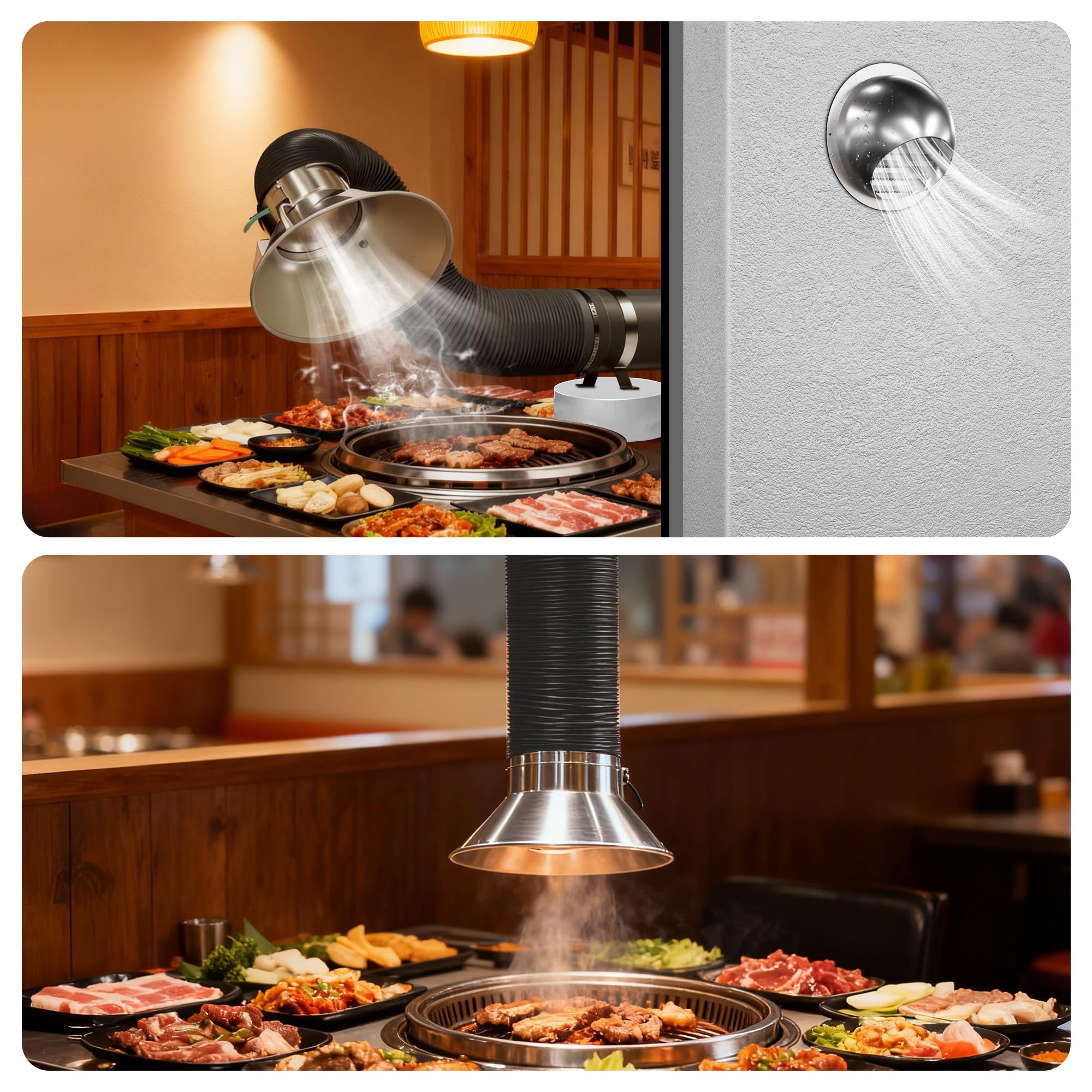 Amazon.co.jp: ダクトファン 焼肉排煙換気扇スーツ 150mmダクト用