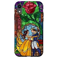 Disney La Bella e la Bestia - Vetro colorato Belle e Principe Custodia per iPhone XR