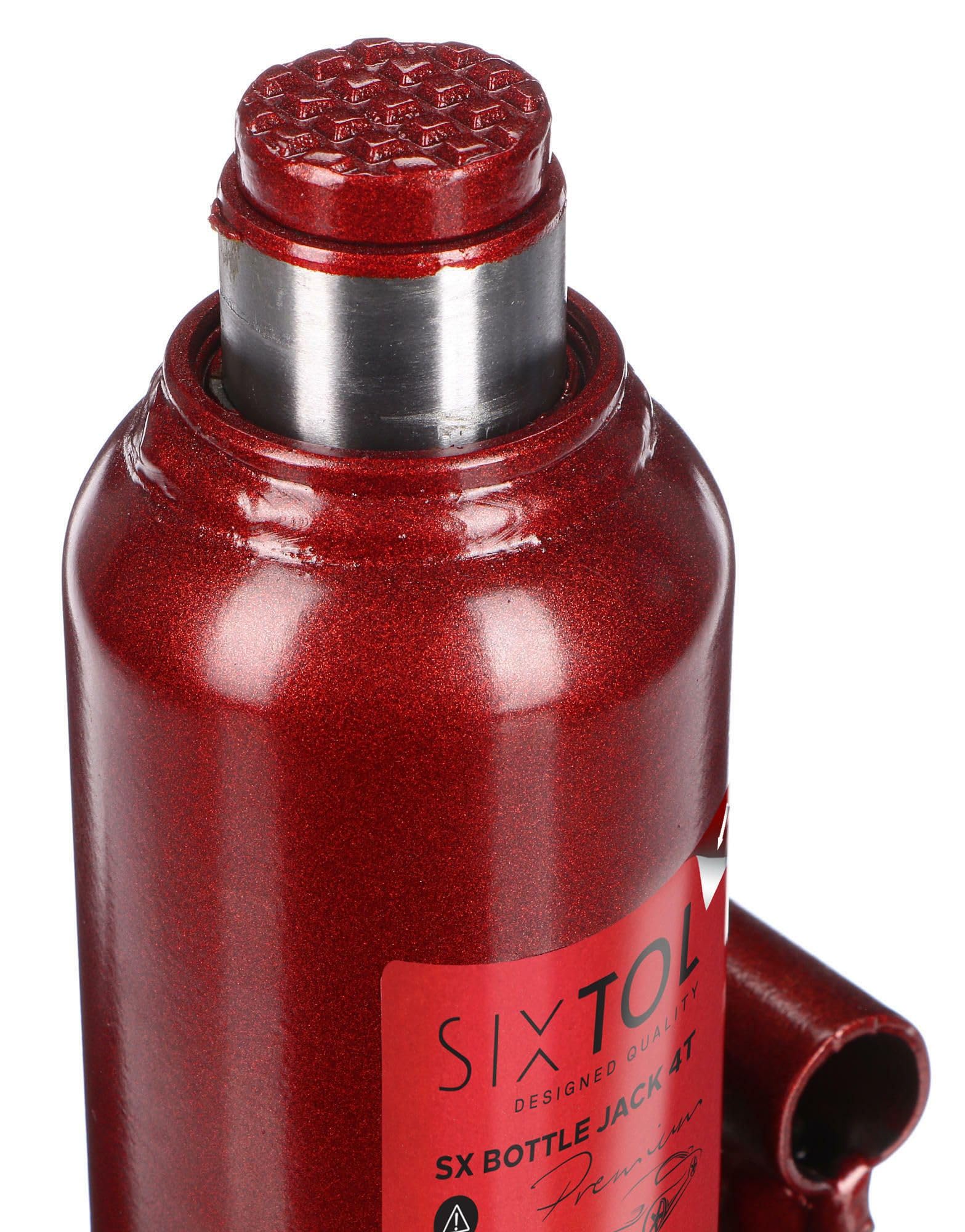 SX BOTTLE JACK PREMIUM 4T | Podnośnik hydrauliczny typu „butelka” | 4 tony | Kompaktowy | Stalowy