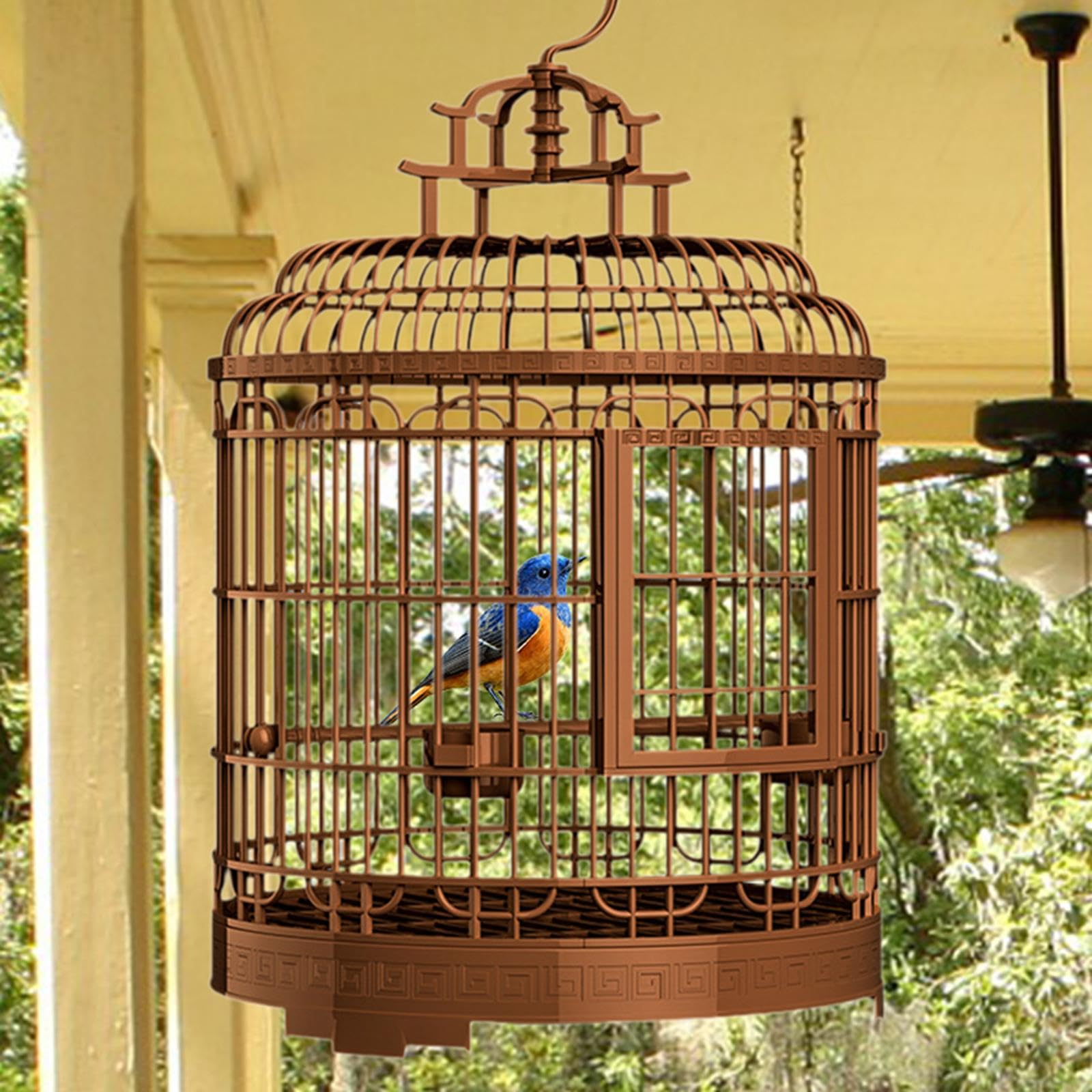 Tragbarer Haustierkäfig „Vogelvoliere“ von Villa, Große mit Sitzstange, Vogelzubehör, Robuste Konstruktion, Geeignet für Tiere, D
