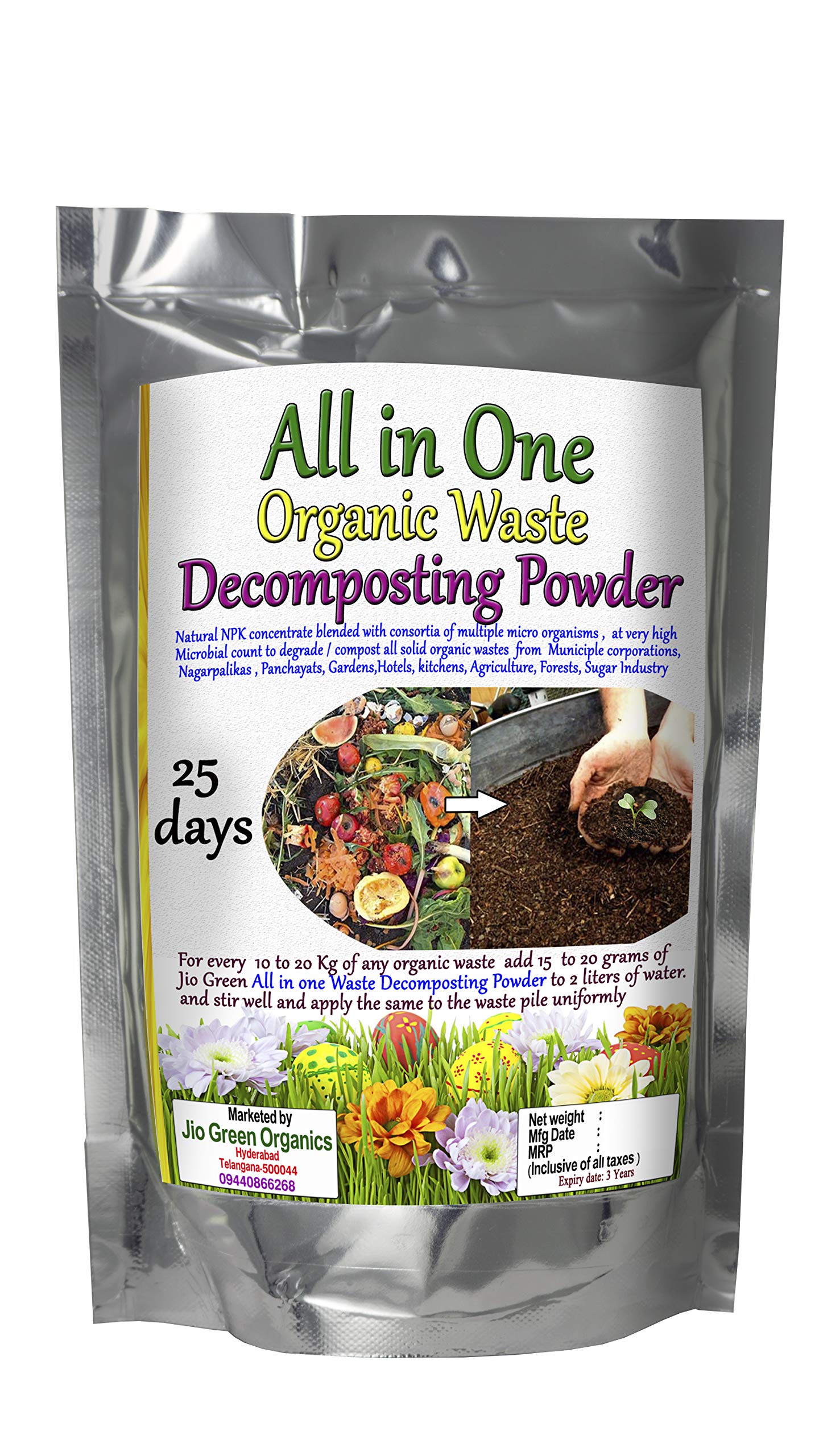 Jio Green garden Store 850 g All in one Organic Waste Decomposing Powder with NPK mobilizer