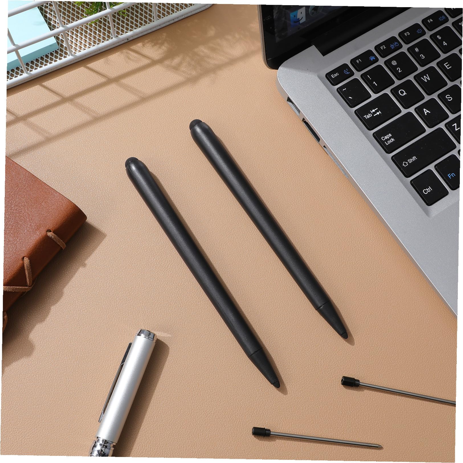 Penna Touch per Schermo Nero 2 Pezzi Design a Doppia Punta in Abs per Insegnamento e Riunioni Aziendali, Esperienza Confortevole e Uso Versatile