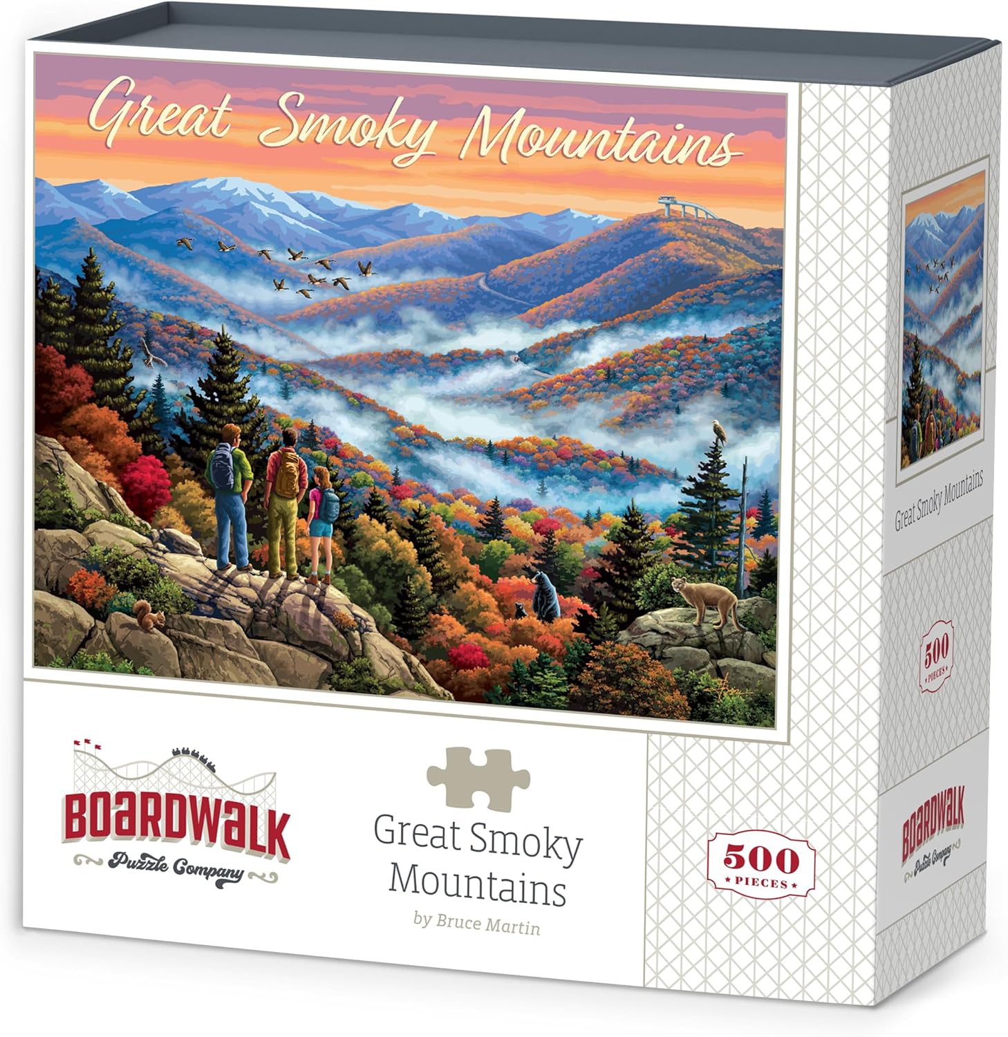 Boardwalk Puzzles Great Smoky Mountains, 500 Piece Jigsaw Puzzle for Adults, Made in USA