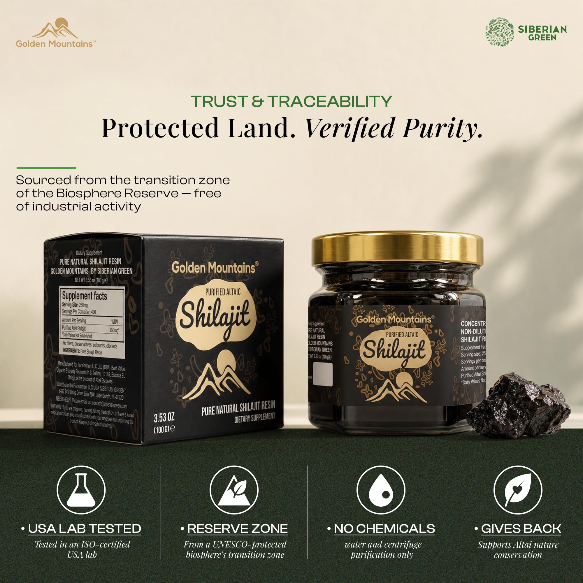 Golden Mountains Altai Shilajit Resin for Men & Women – 3.53 Oz (100G) — Amazon image 5