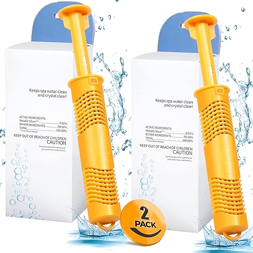 Palitos minerales con filtro de spa para cartucho de filtro de bañera de hidromasaje, desinfectante mineral para bañera de hidromasaje, dura 4