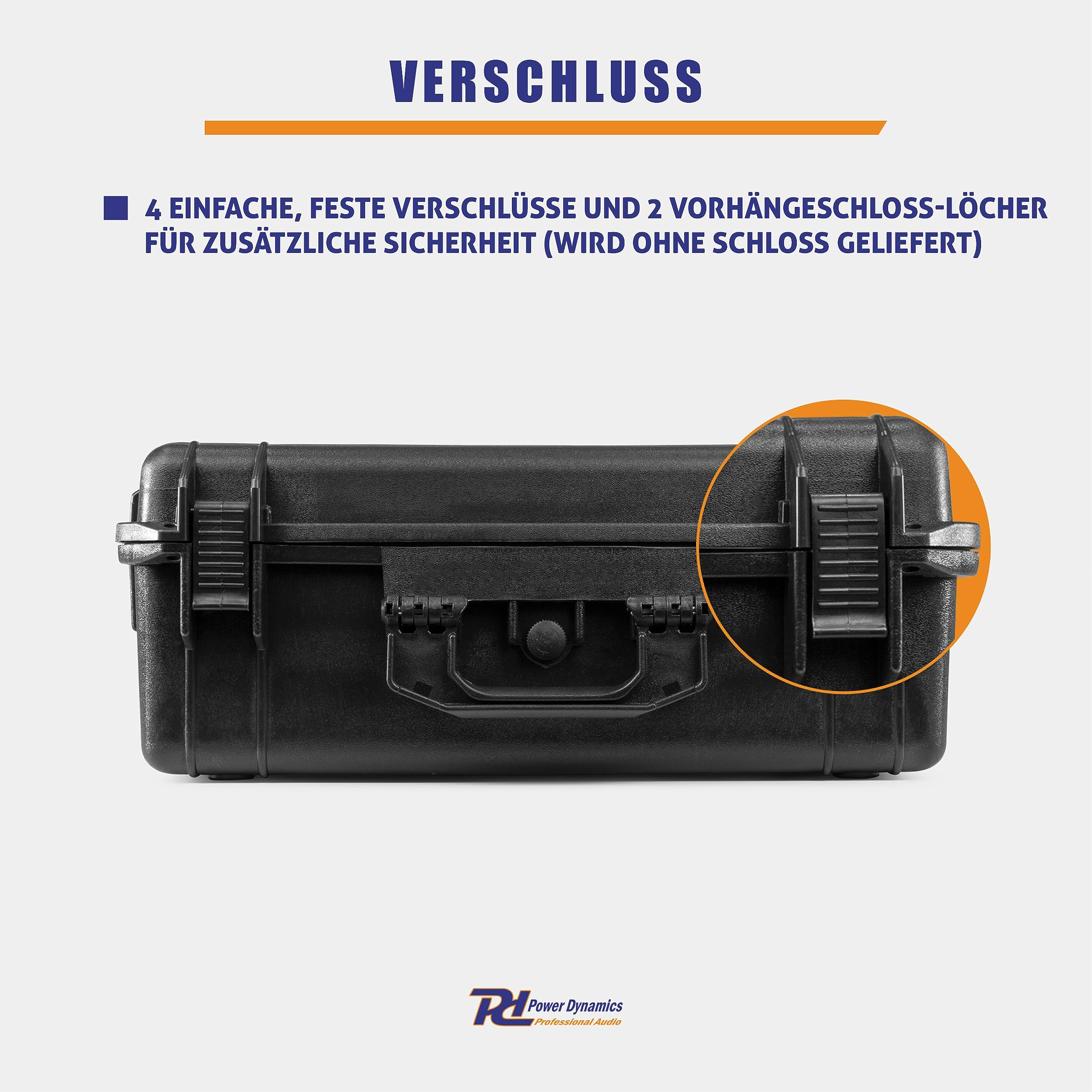Power Dynamics GIGCase26, Universal Hard Case Kamera Koffer Schaumstoff, DJ Koffer, Foto Koffer, Schutzkoffer, DJ Universalkoffer, Wasserdichter Koffer, Transportkoffer mit Schaumstoff, Schwarz