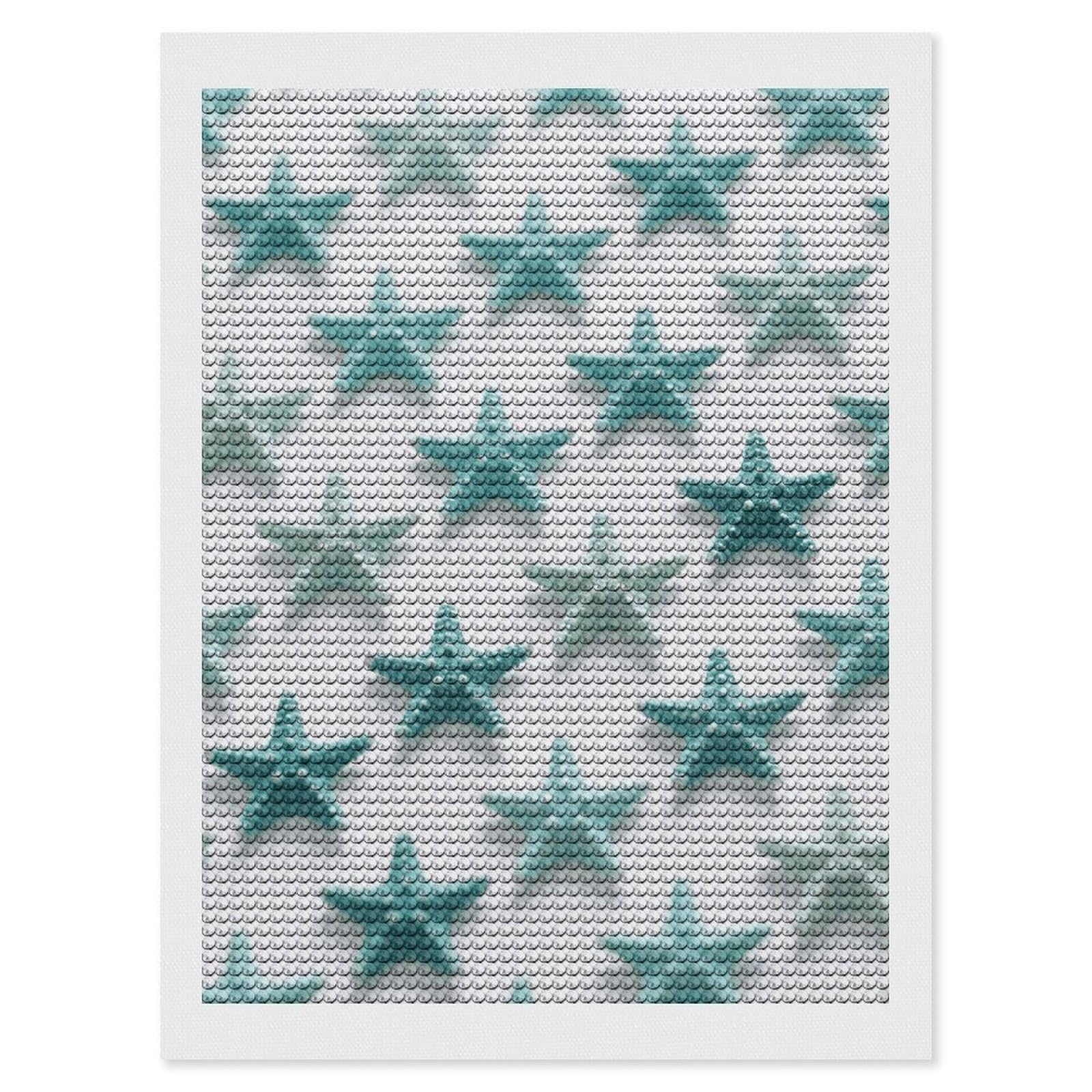 FodPand Starfish 5D Diamond Painting Kits for Adults Beginners Full Drill Round Diamond Dots Pictures Gem Art Supplies for Home Wall Room Decoration DIY Craft Set Gift 12x16