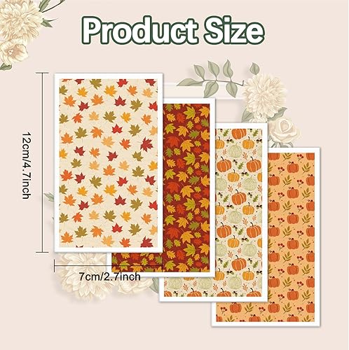 Miniatura 2 de Whaline 20 piezas de papel de transferencia de arcilla de otoño, hojas de arce, papel de transferencia de calabaza, papel de transferencia de