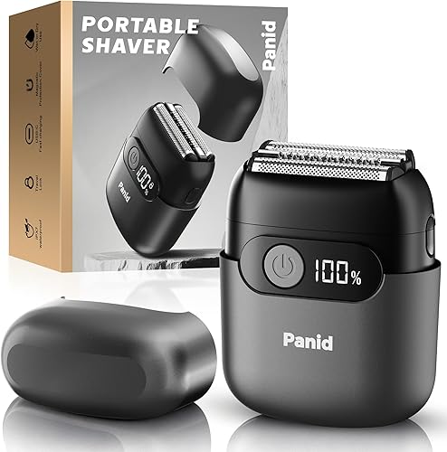 Electric Foil Shavers for Men, Mini Electric Razor with LED Display, 3 Floating Blades, USB-C Fast Recharing, Portable Electric Shavers for BeardFace