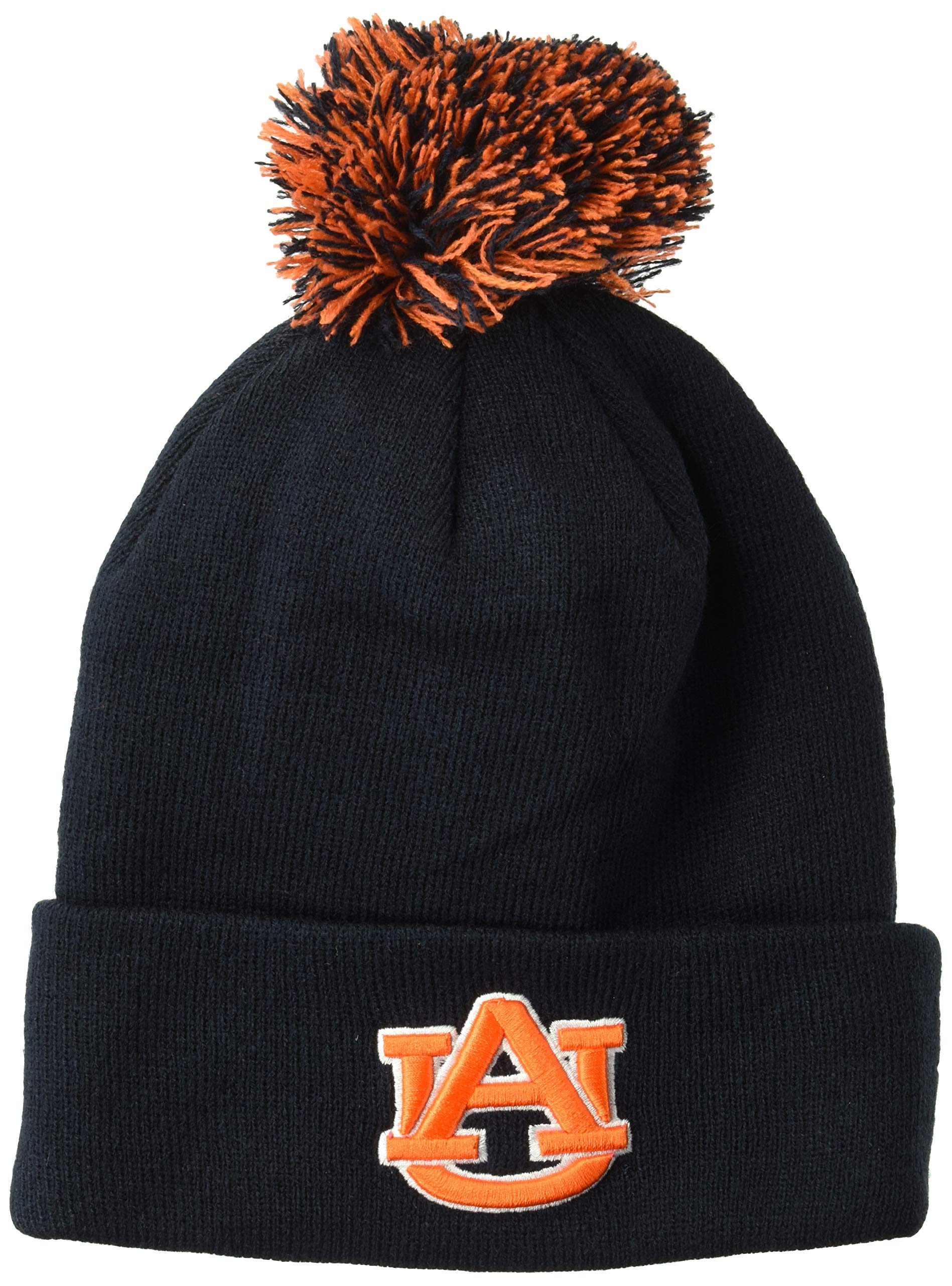 ZHATS Zephyr NCAA Auburn Tigers Pom Knit Beanie, Adjustable, Team Color