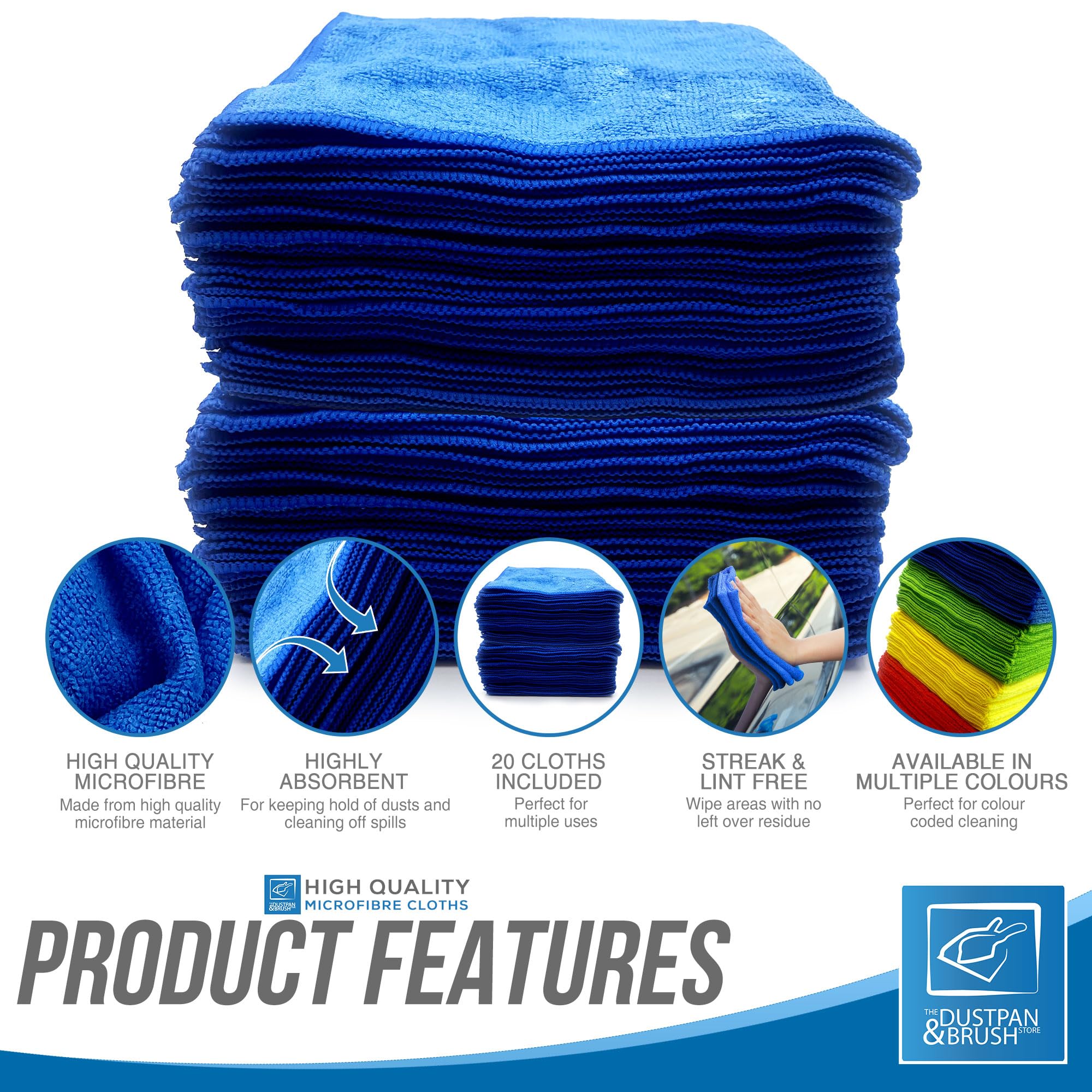 Set Da 10 Panni In Microfibra 40x40 Cm - Gialli, Super Assorbenti, Senza Pelucchi, Per Auto, Casa, Vetri E Cucina