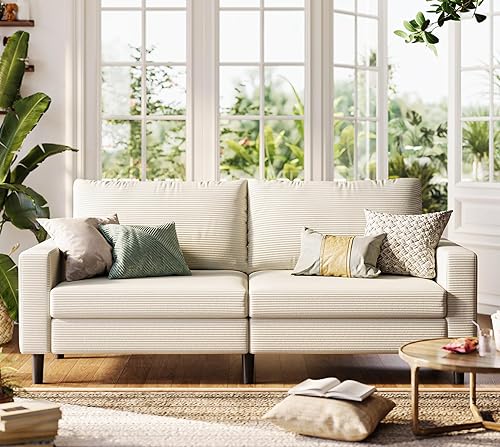 Sofá biplaza de 58 pulgadas de ancho, sofá pequeño moderno y cómodo para dormitorio y sala de estar, sofá biplaza pequeño para espacios pequeños,