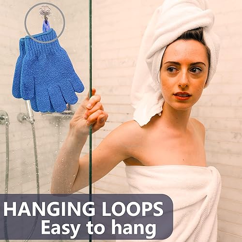 Miniatura 8 de Guante exfoliante  Exfoliante corporal para piel suave y suave  Exfoliante corporal para cabello encarnado, removedor de piel muerta y piel picazón