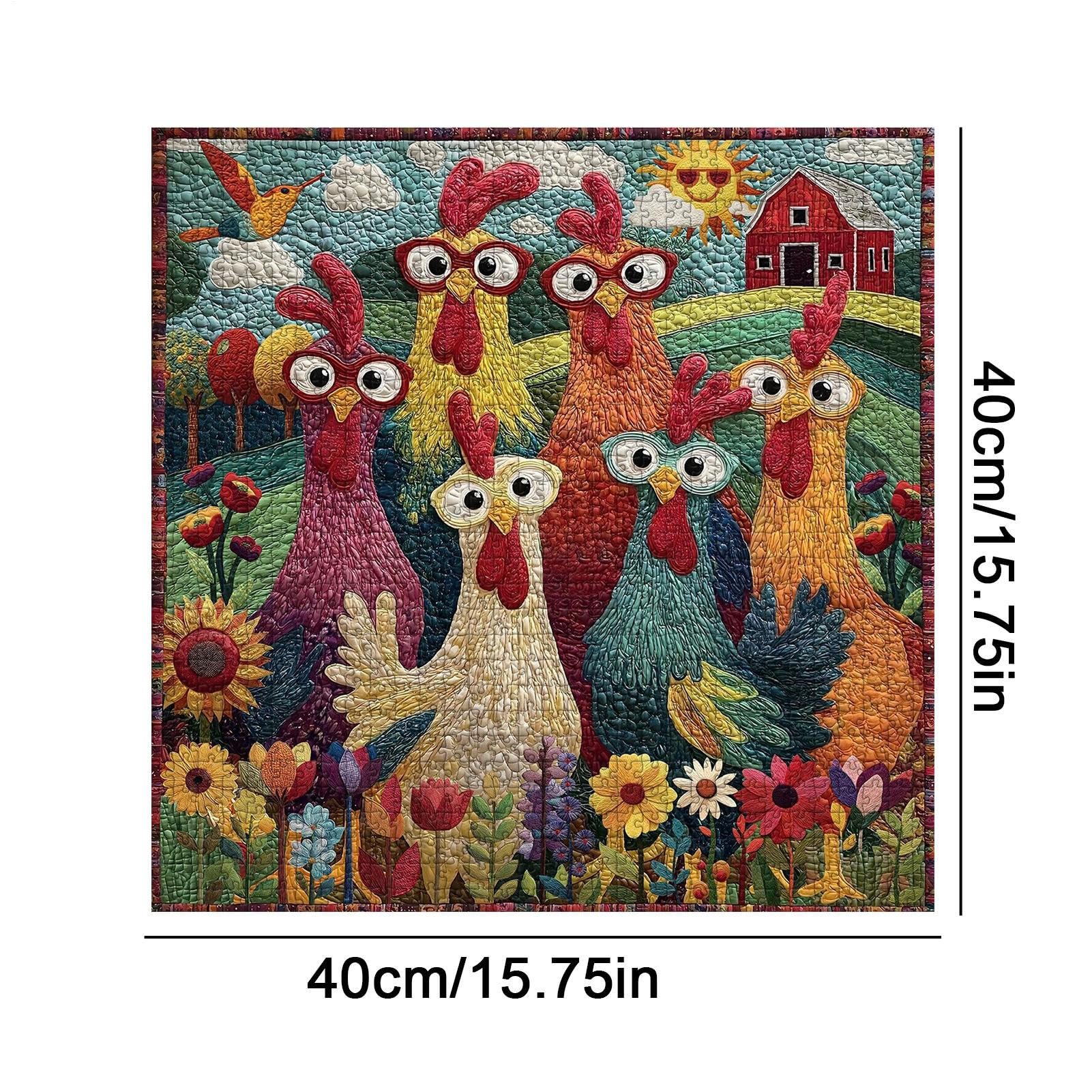 Puzzle di pollo, puzzle da 1000 pezzi, gioco impegnativo per principianti, amanti 'arte, decorazione da parete della fattoria, attività notturna per giochi in famiglia, set di puzzle difficili