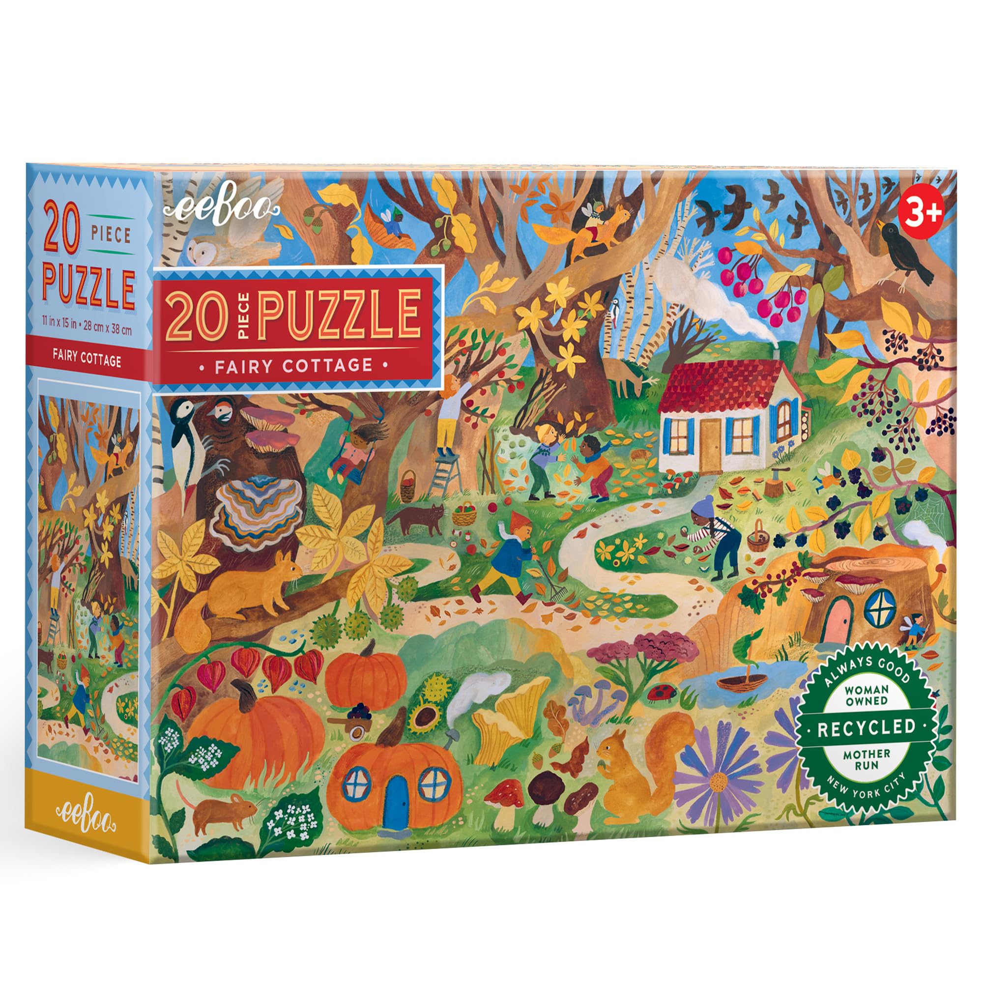 Marty Bell Wepham Cottage 1020ピースジグソーパズル Amazon.com: eeBoo 20 Piece Giant Floor Puzzle - Fairy Cottage