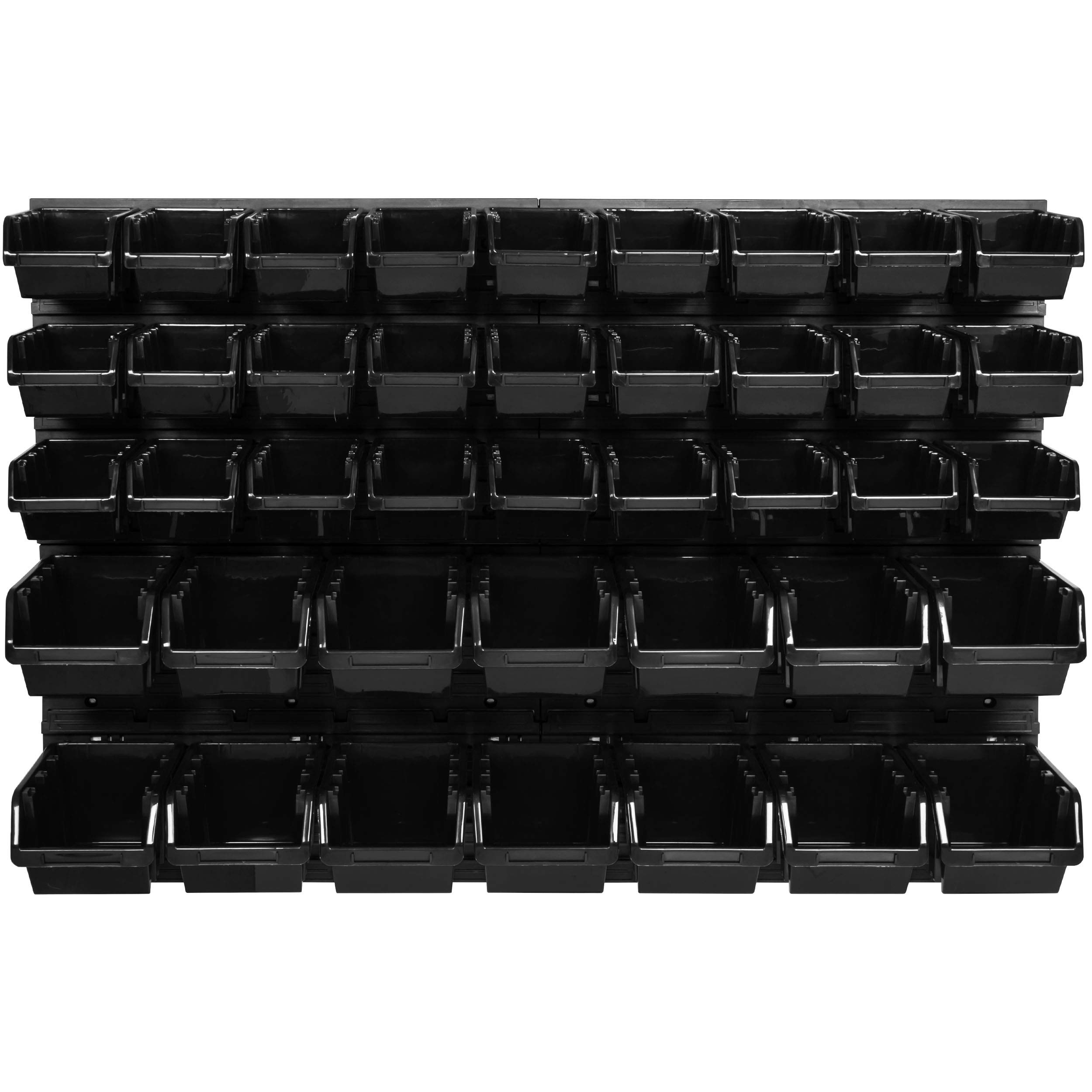 System magazynowy regał ścienny 1152 x 780 mm, 41 szt. pudełko, pojemniki do układania w stos, pojemniki do magazynowania, bardzo mocne płyty ścienne, regał, możliwość rozbudowy, regał warsztatowy, magazyn, regał ścienny, regał wtykowy
