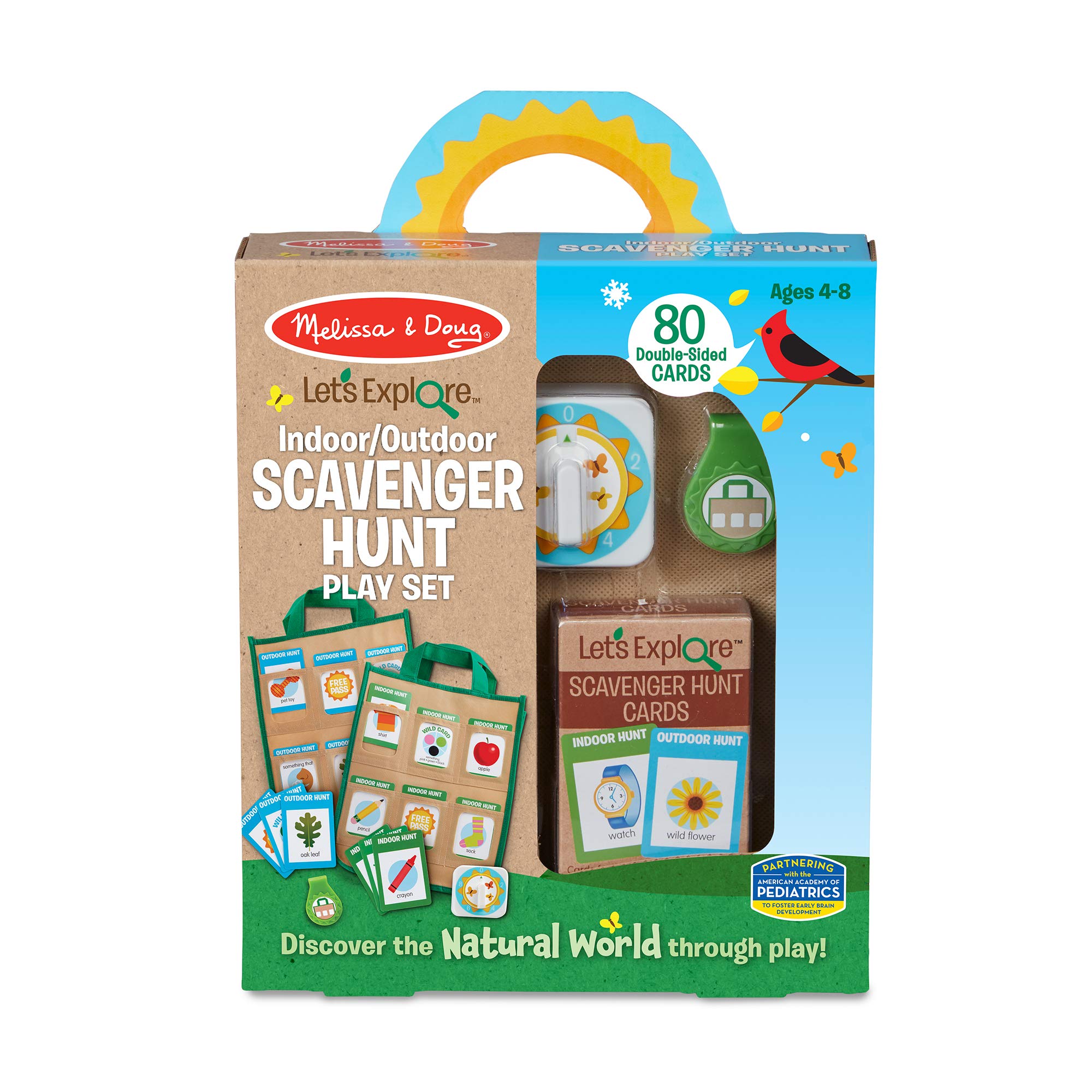 Jeu De Chasse Au Trésor Melissa & Doug - 80 Cartes Intérieur/extérieur, 2 Sacs, Chronomètre - Pour Enfants 3+ Ans
