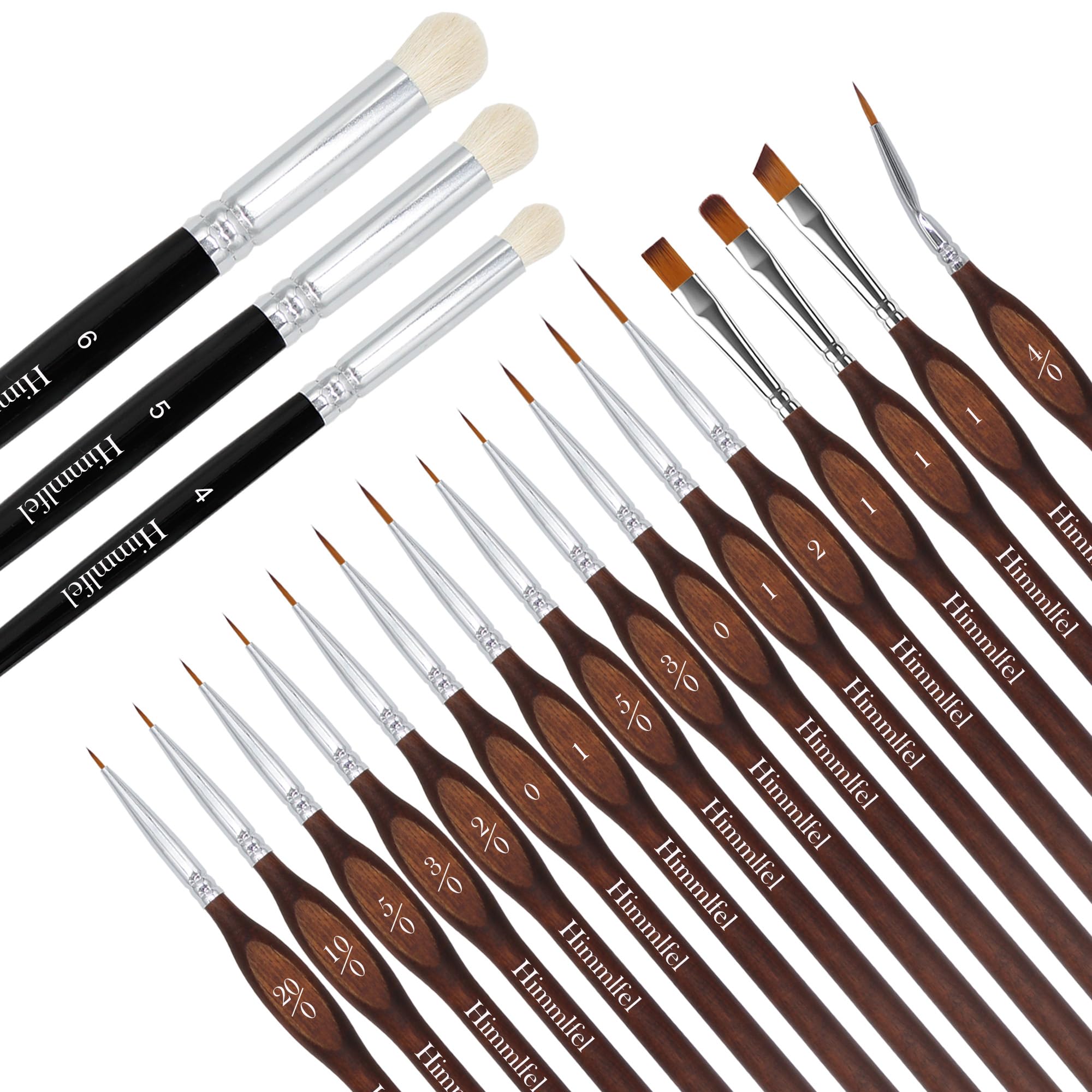 Himmlfel Dry Brush Penseel,3 stuks droge penselen voor Warhammer Modelbouw Citadel,miniatuur penselen voor acrylverf waterverf olieverf kwasten,hobby penselen voor kunstenaars en beginners