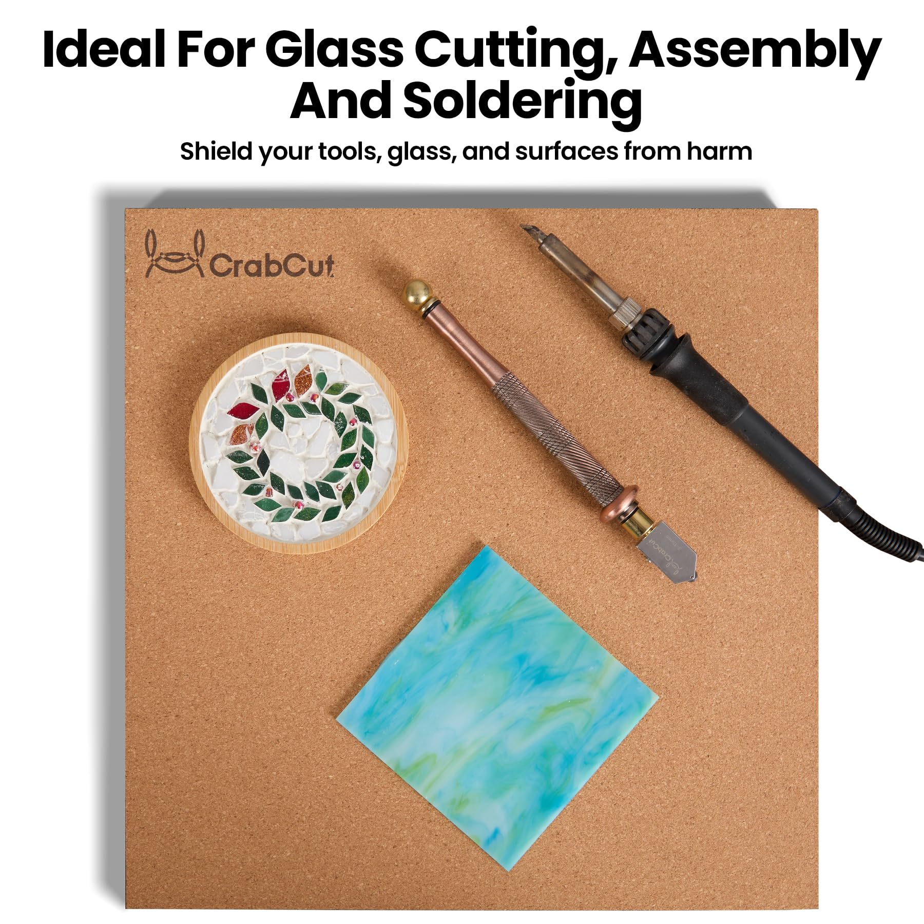 Crabcut Stained Glass Supplies & Starter Kit - 12x12 Inch Heat Resistant Work Surface Mat Essential Stained Glass Tools with Cutting Mat for Table Protection 1 Pack product thumbnail 3