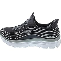 Skechers Summits Plus Soft Luster, Scarpe da Ginnastica Donna, Charcoal Mesh, Silver Trim, 40.5 EU